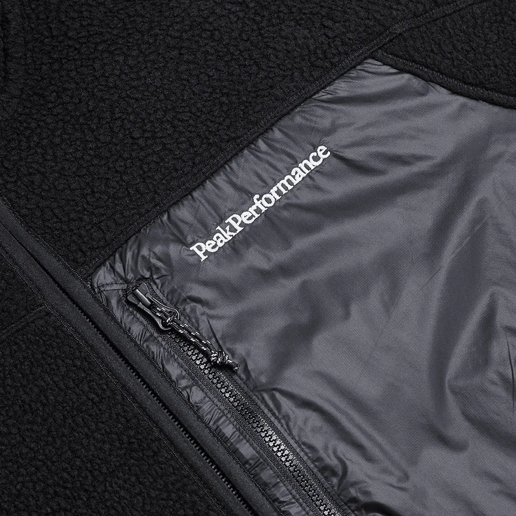 Pile zip jacket - Black