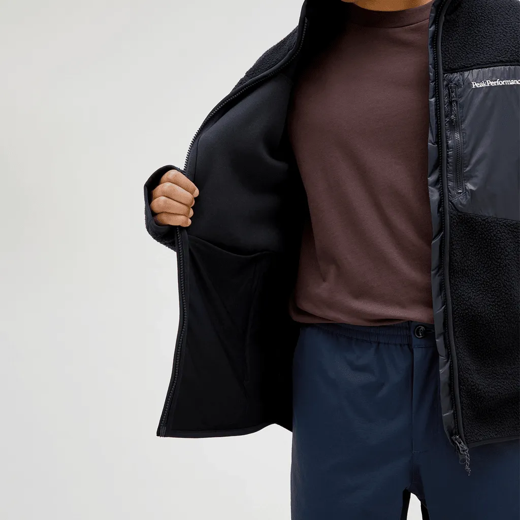 Pile zip jacket - Black
