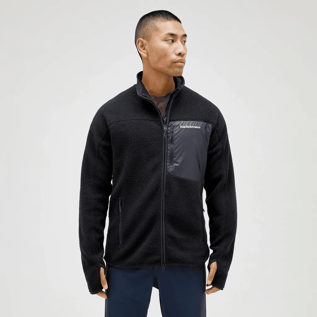 Pile zip jacket - Black