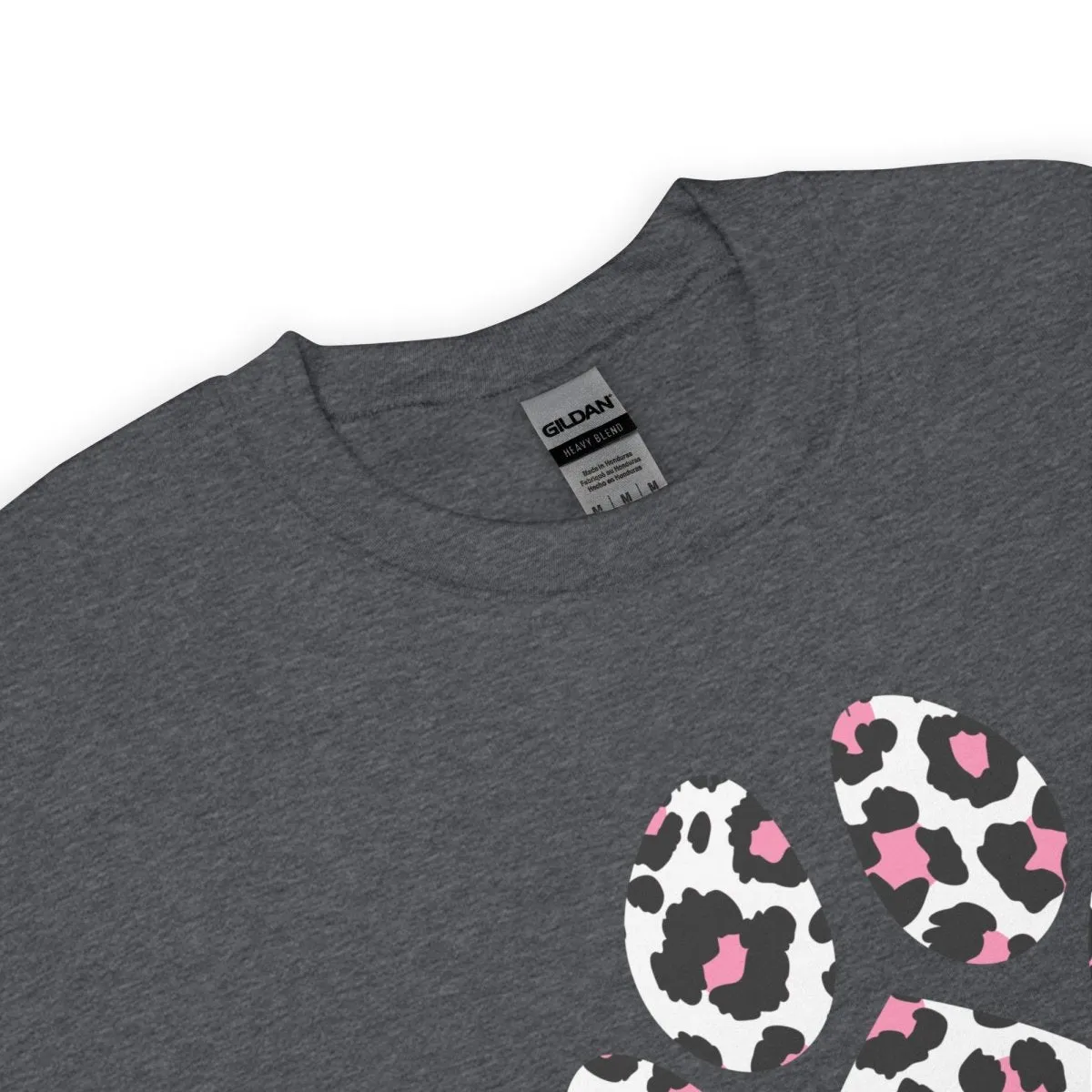 Pink and Black Leopard Print Dog Paw Sweatshirt
