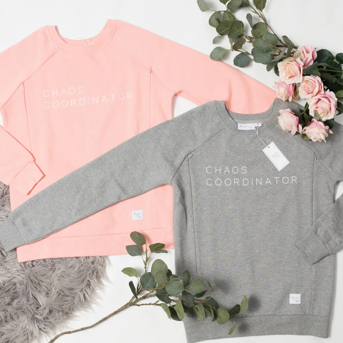 Pink CHAOS COORDINATOR Breastfeeding Sweatshirt