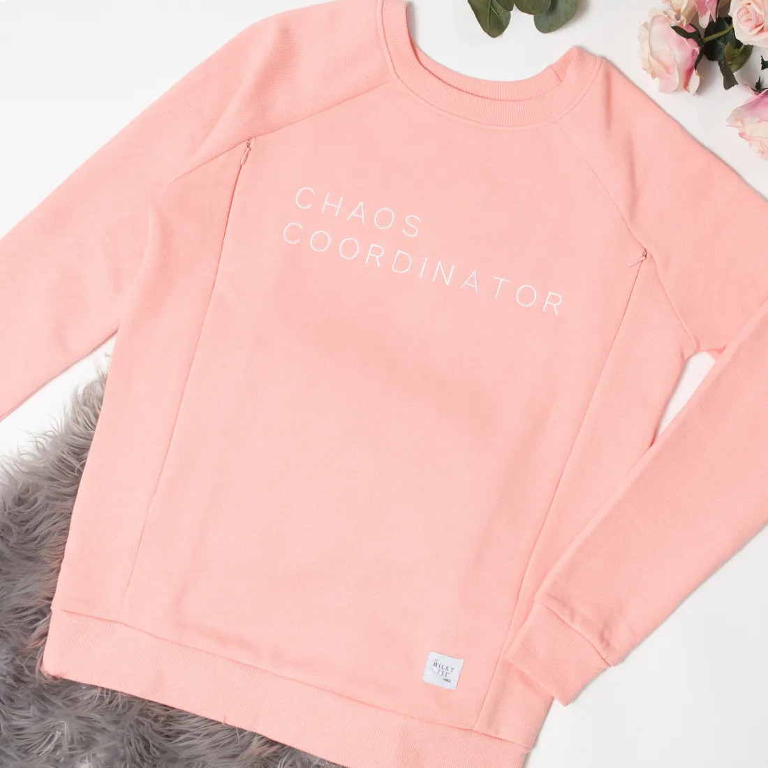 Pink CHAOS COORDINATOR Breastfeeding Sweatshirt