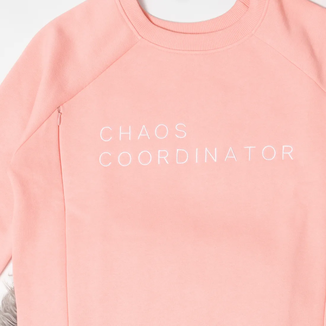 Pink CHAOS COORDINATOR Breastfeeding Sweatshirt