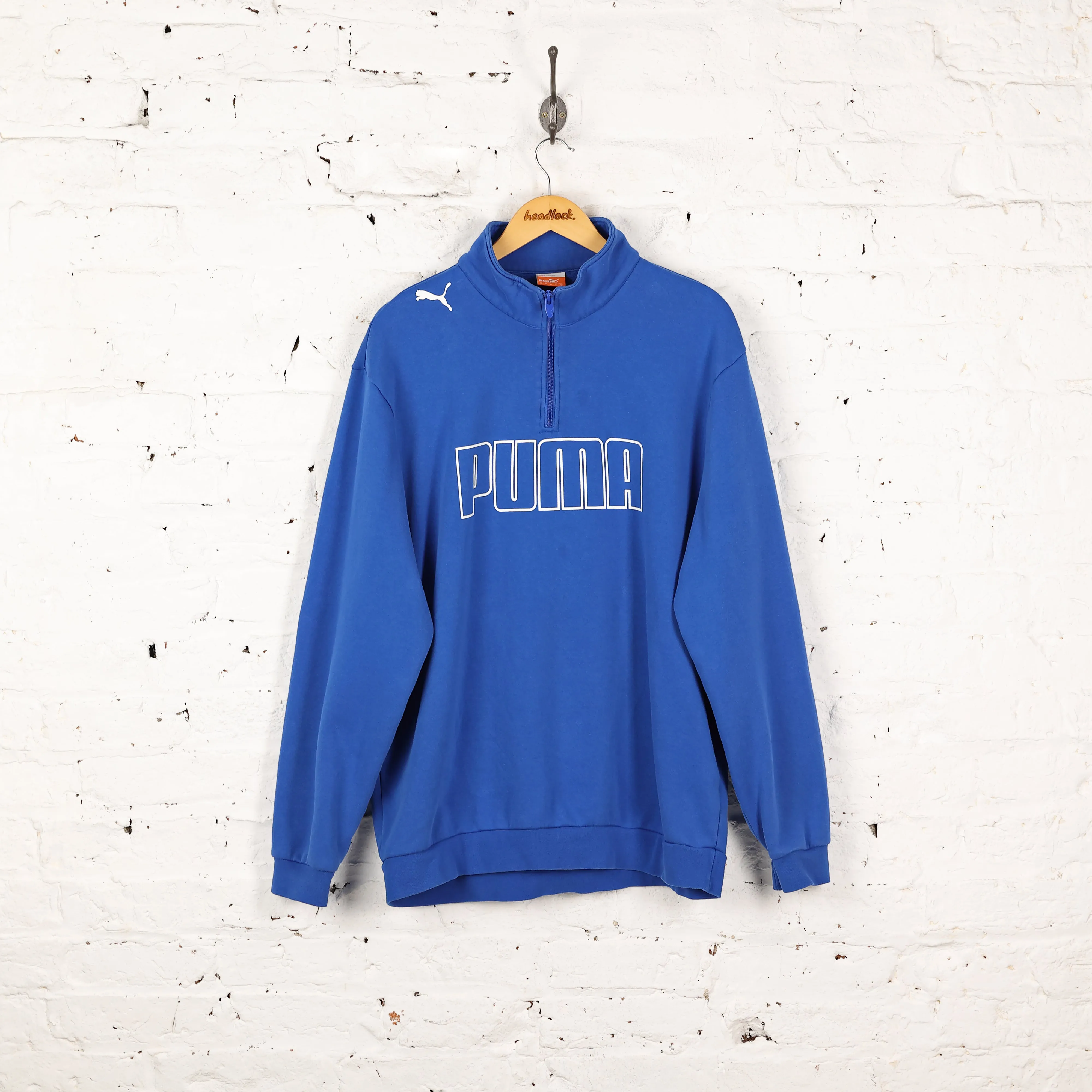 Puma 90s 1/4 Zip Sweatshirt - Blue - XL