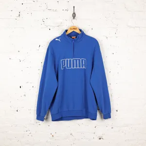 Puma 90s 1/4 Zip Sweatshirt - Blue - XL