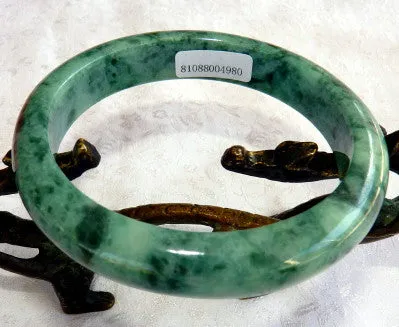 "Powerful Woman" Grade A Burmese Jadeite Bangle Bracelet 62 mm   Certificate (4980)