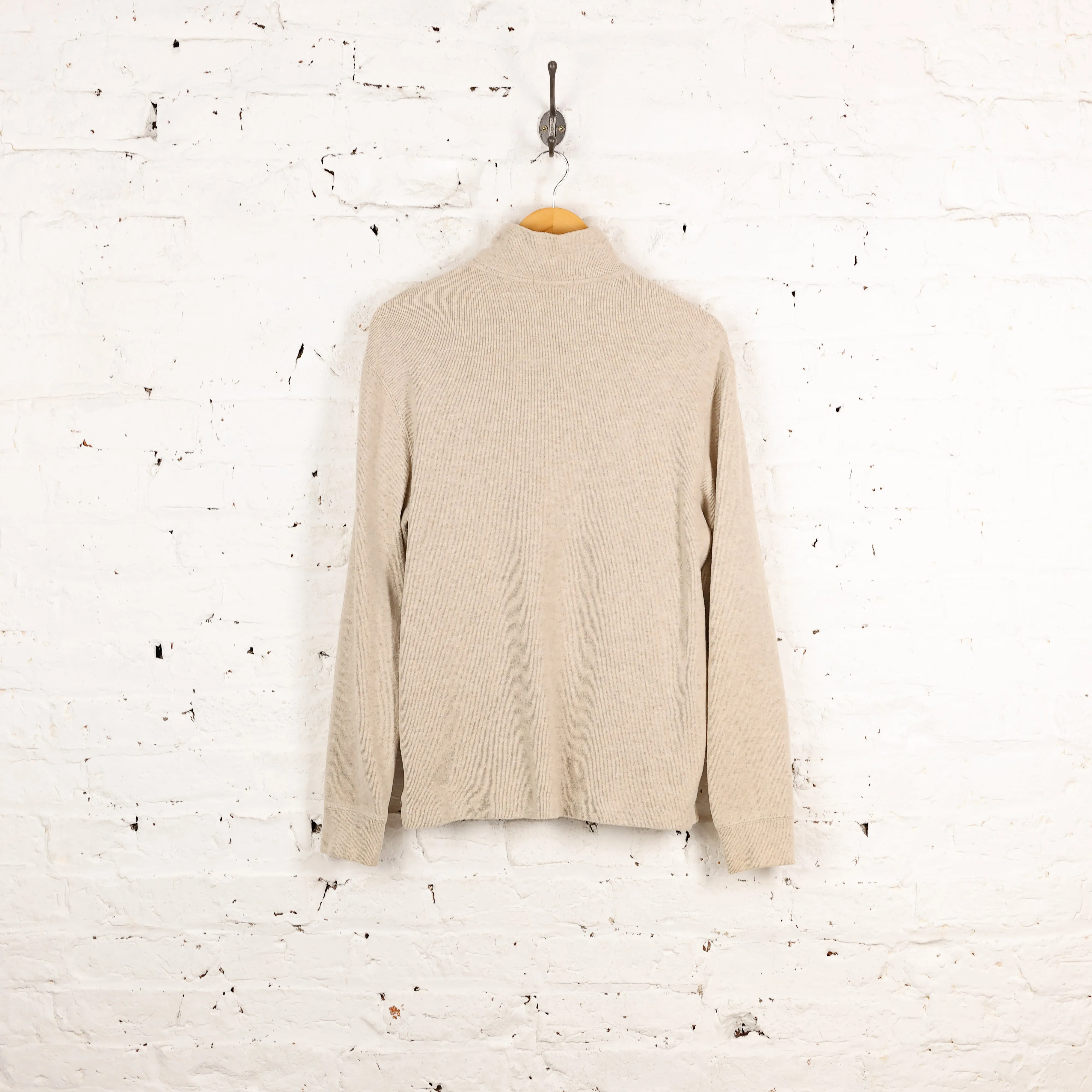 Ralph Lauren 1/4 Zip Sweatshirt - Beige - S