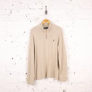 Ralph Lauren 1/4 Zip Sweatshirt - Beige - XL
