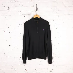 Ralph Lauren 1/4 Zip Sweatshirt - Black - L