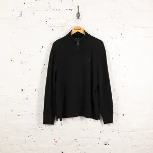 Ralph Lauren 1/4 Zip Sweatshirt - Black - L