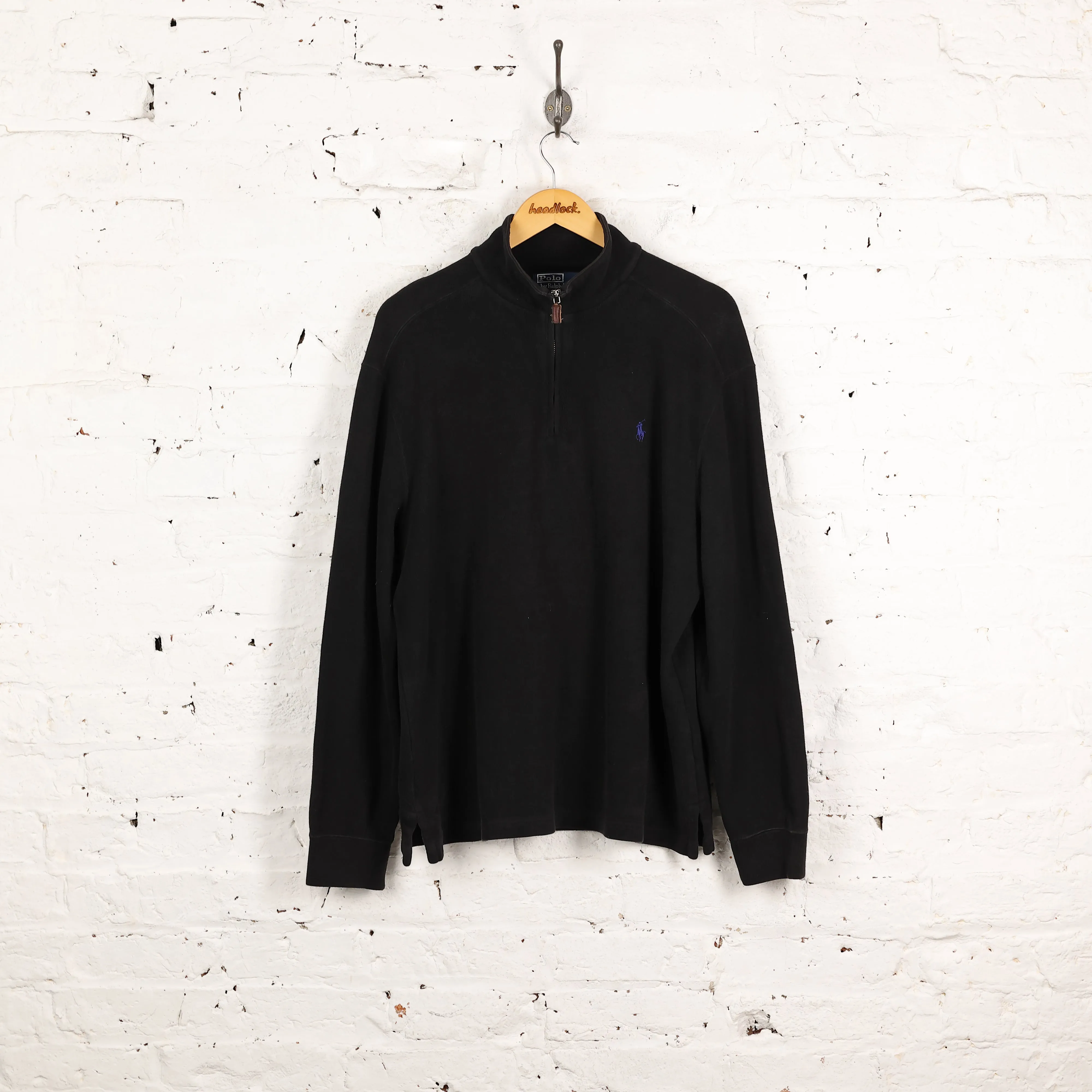 Ralph Lauren 1/4 Zip Sweatshirt - Black - L