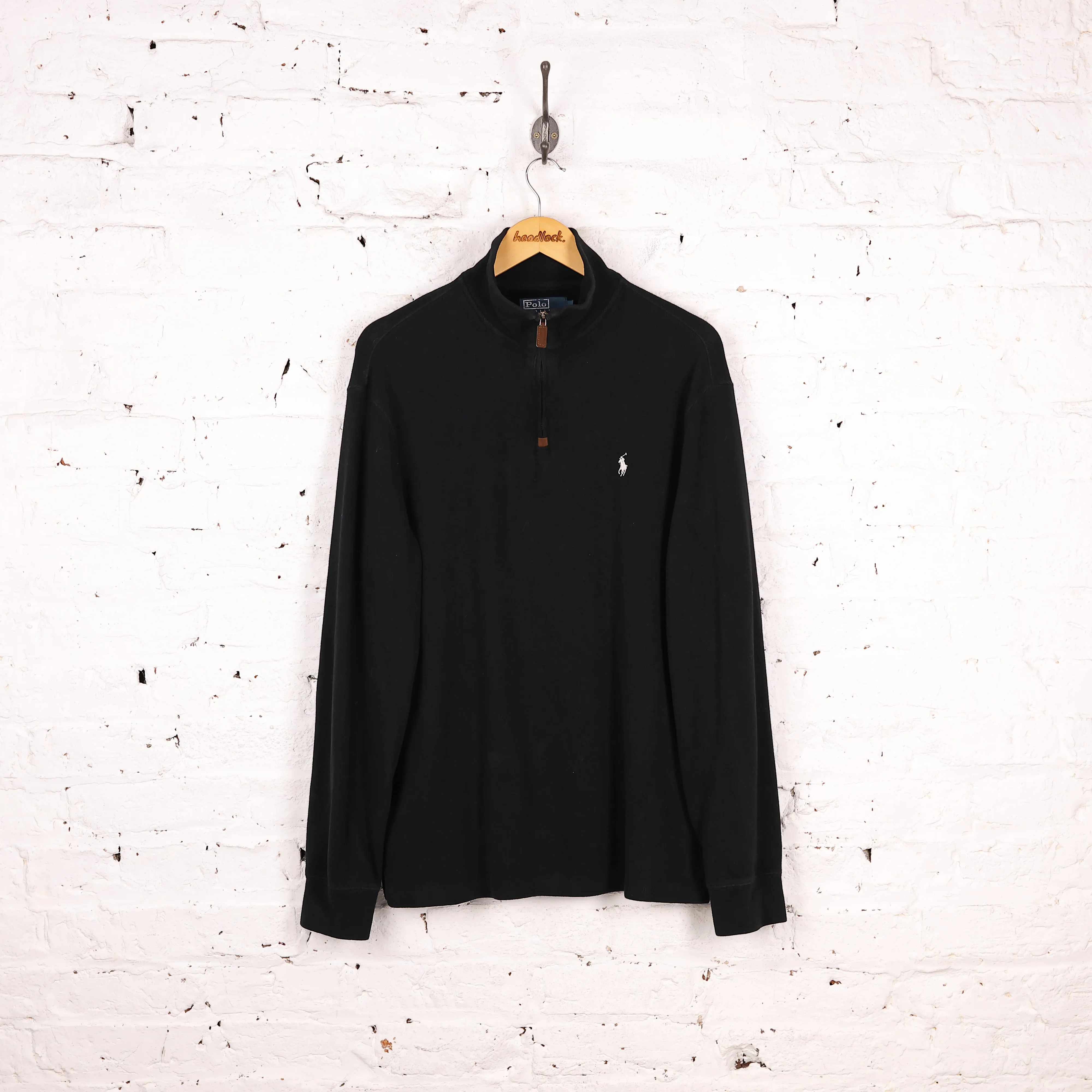 Ralph Lauren 1/4 Zip Sweatshirt - Black - L