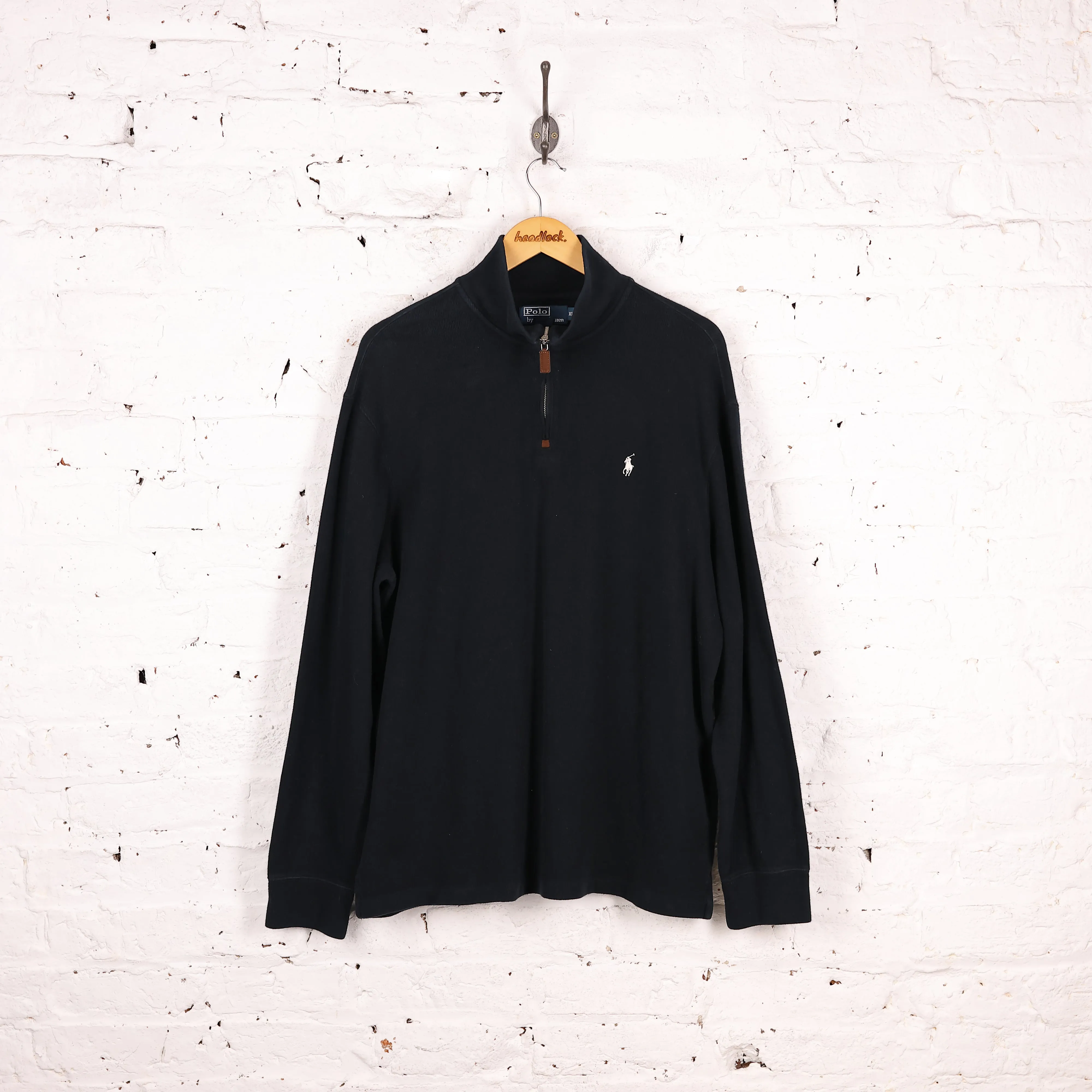 Ralph Lauren 1/4 Zip Sweatshirt - Black - XL