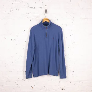Ralph Lauren 1/4 Zip Sweatshirt - Blue - L