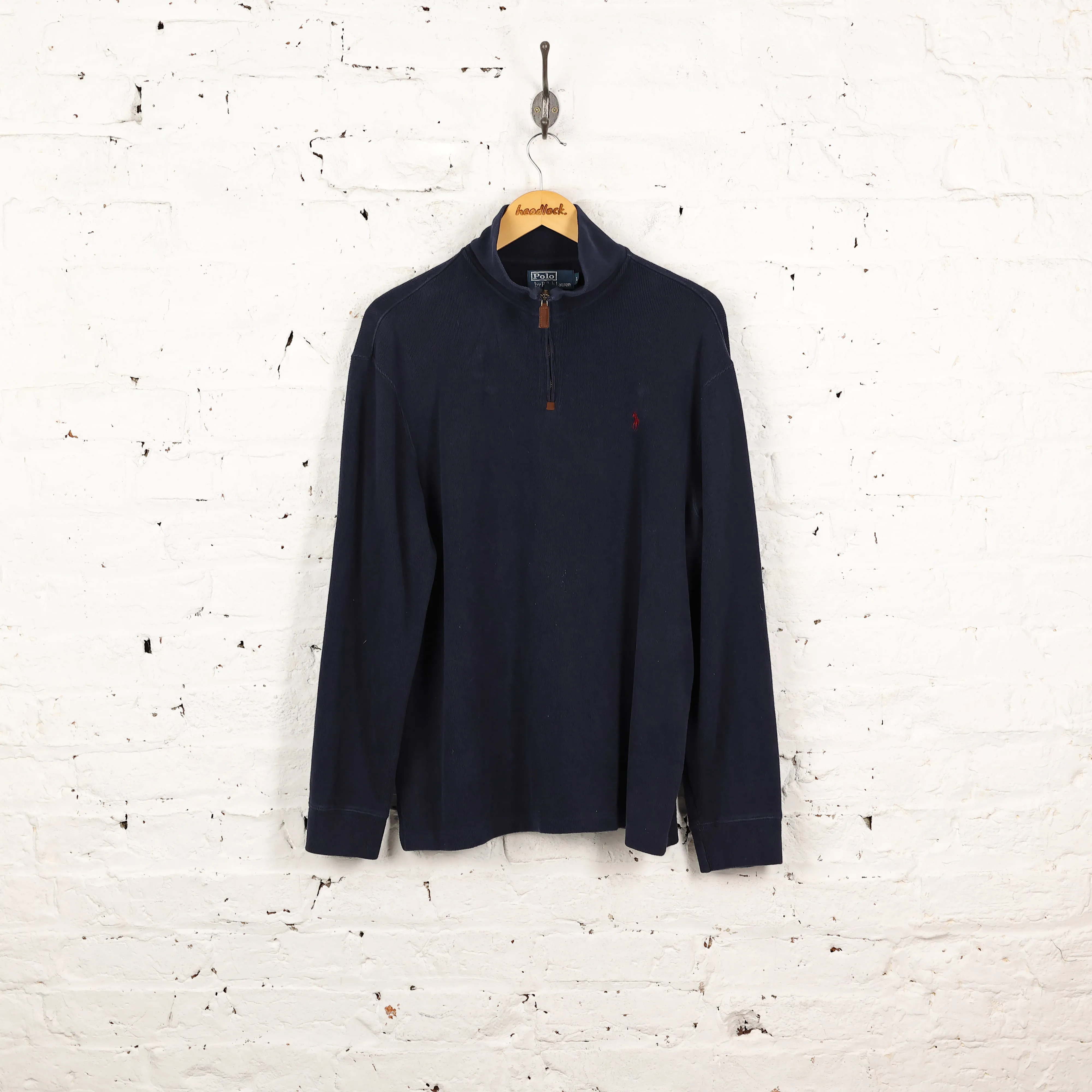 Ralph Lauren 1/4 Zip Sweatshirt - Blue - L