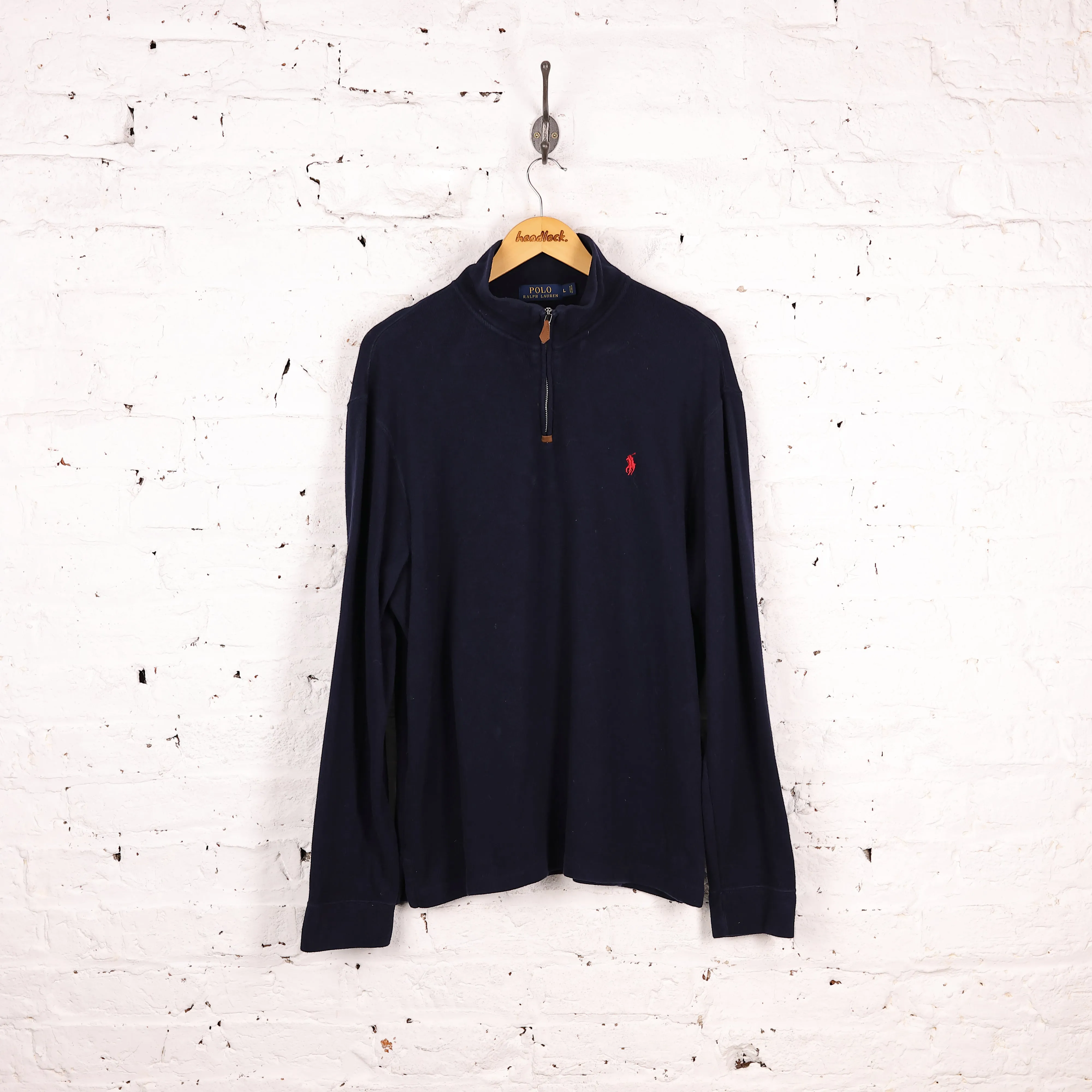 Ralph Lauren 1/4 Zip Sweatshirt - Blue - L