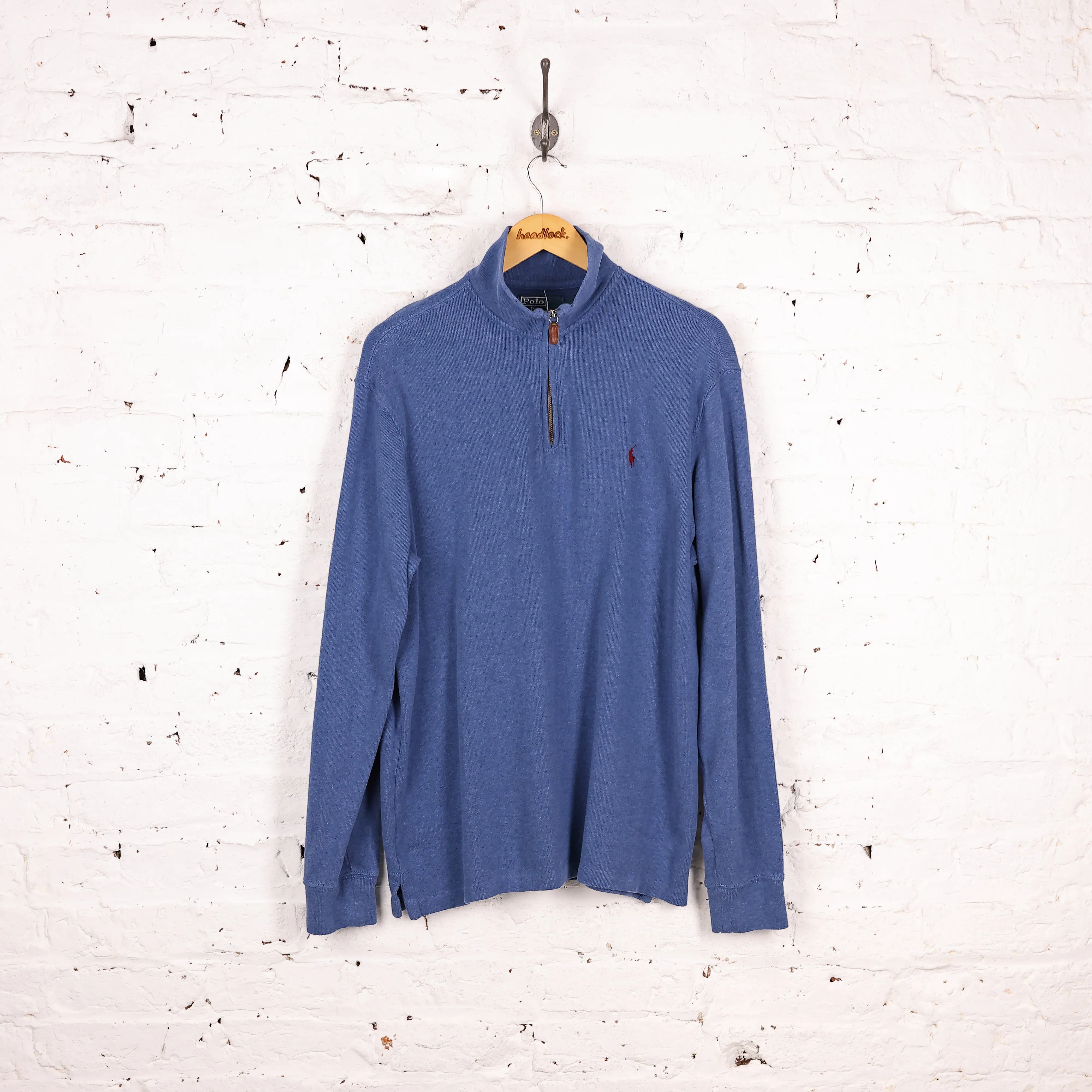 Ralph Lauren 1/4 Zip Sweatshirt - Blue - L