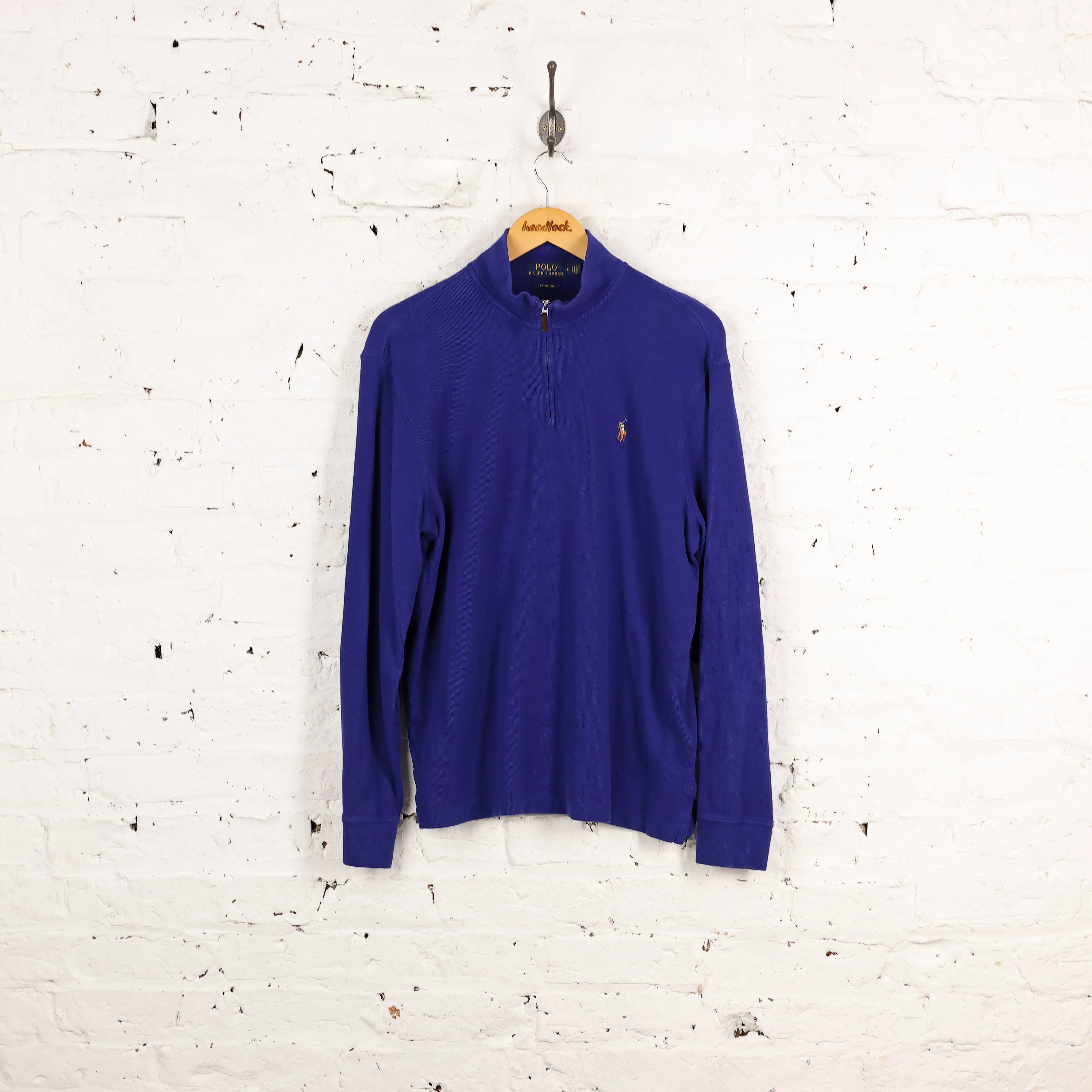 Ralph Lauren 1/4 Zip Sweatshirt - Blue - M