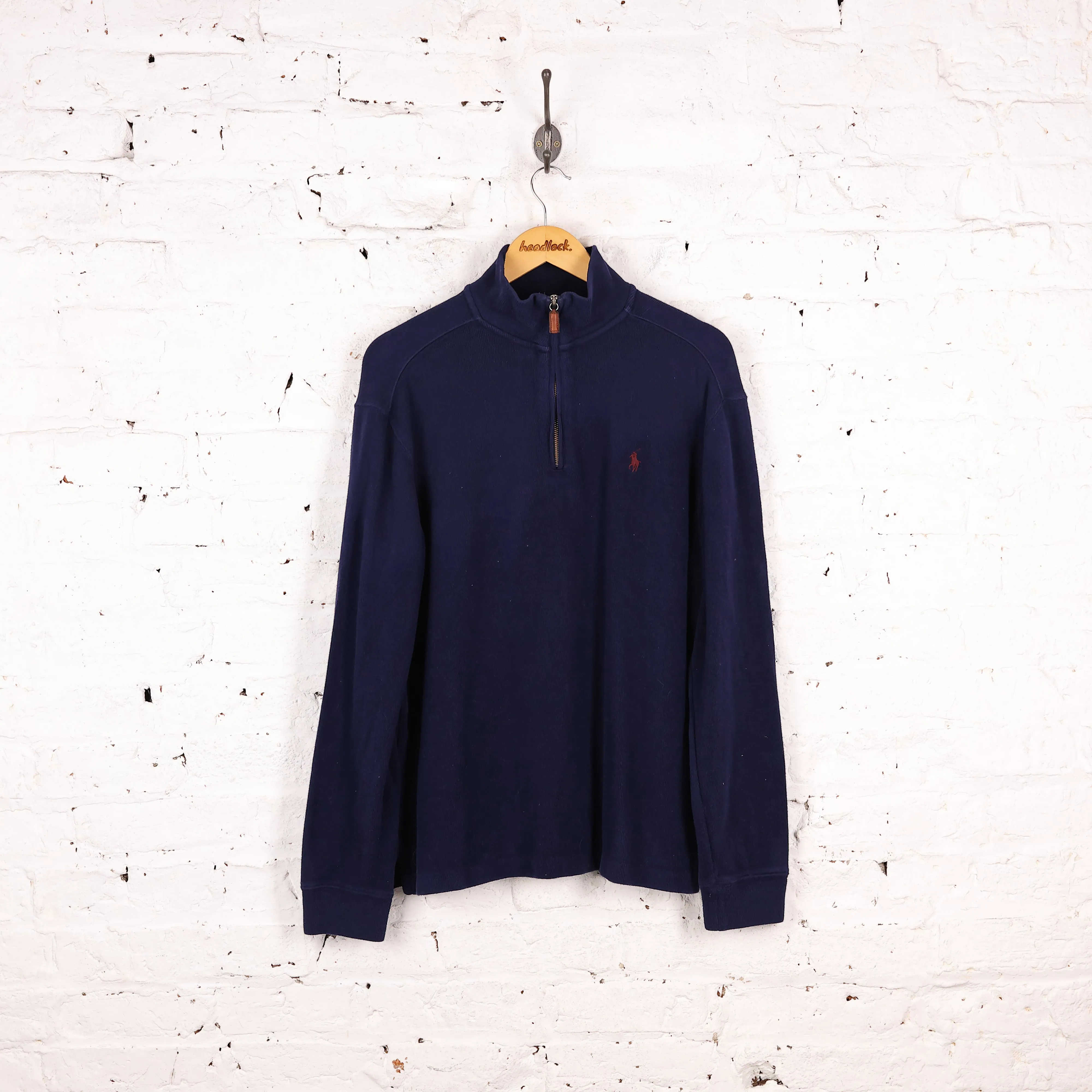 Ralph Lauren 1/4 Zip Sweatshirt - Blue - M
