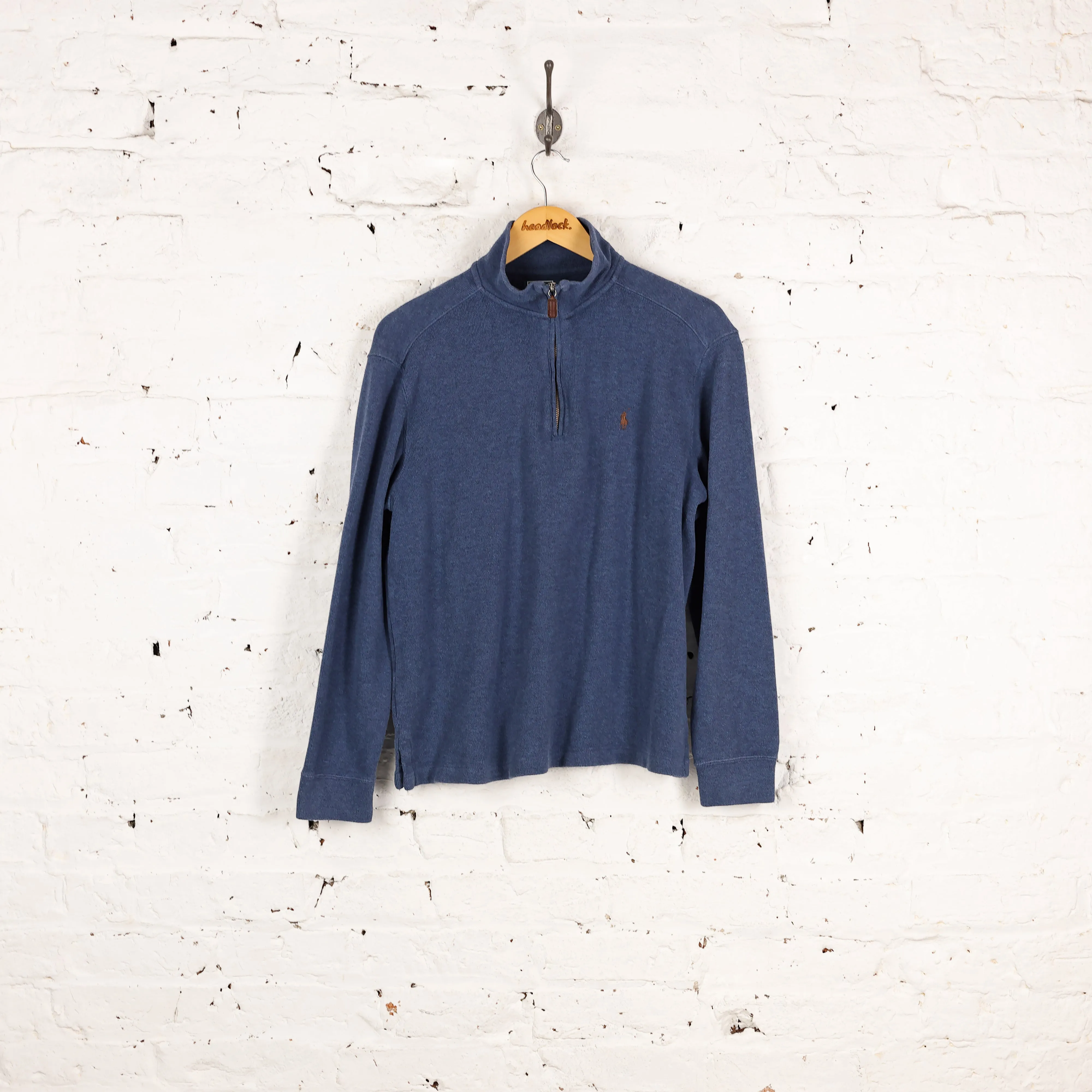Ralph Lauren 1/4 Zip Sweatshirt - Blue - M