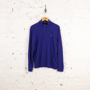 Ralph Lauren 1/4 Zip Sweatshirt - Blue - M