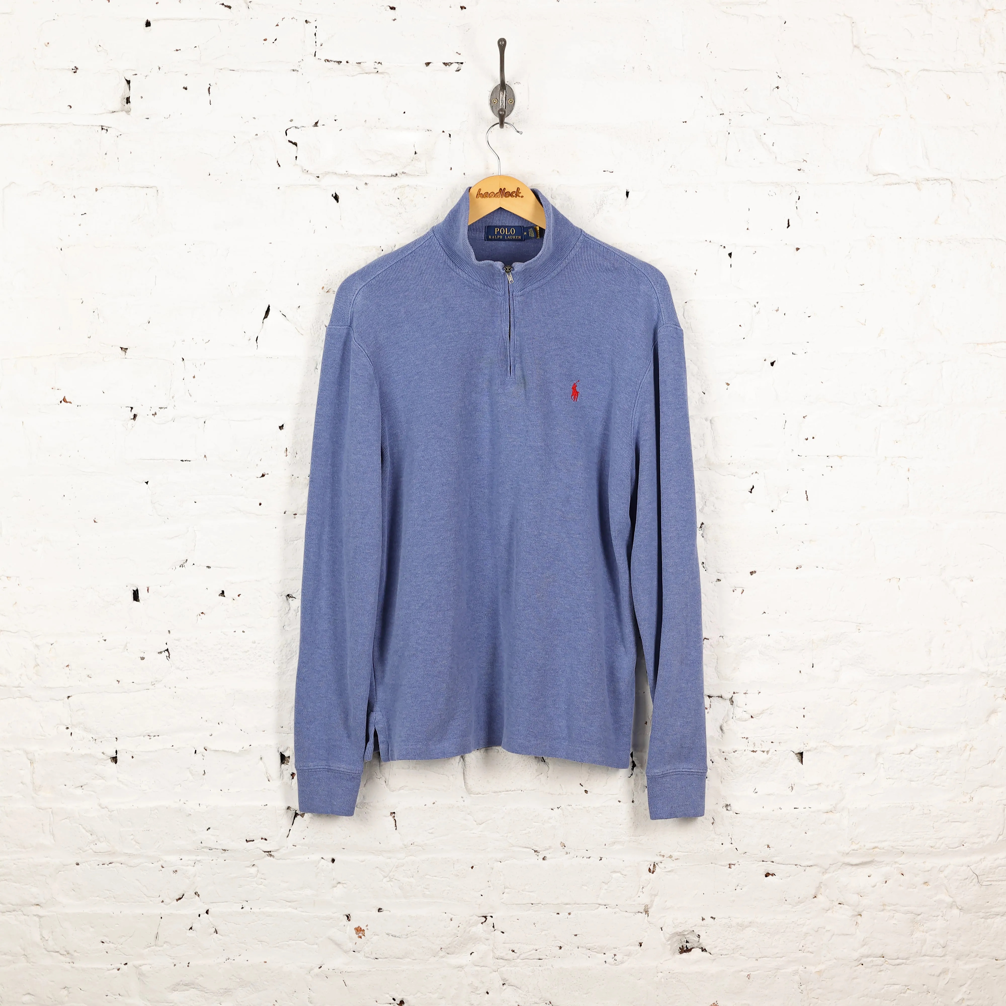 Ralph Lauren 1/4 Zip Sweatshirt - Blue - M