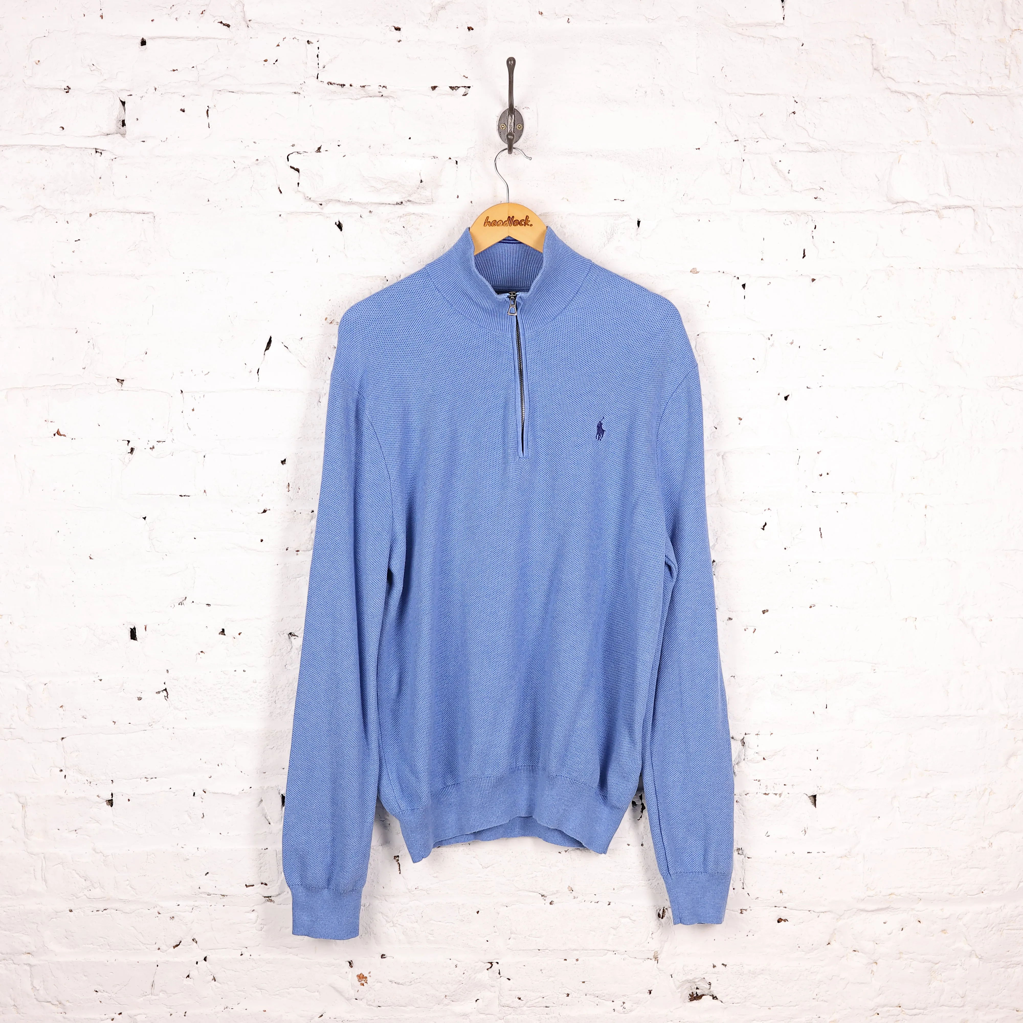 Ralph Lauren 1/4 Zip Sweatshirt - Blue - XL