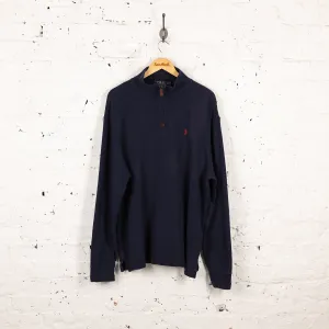 Ralph Lauren 1/4 Zip Sweatshirt - Blue - XL