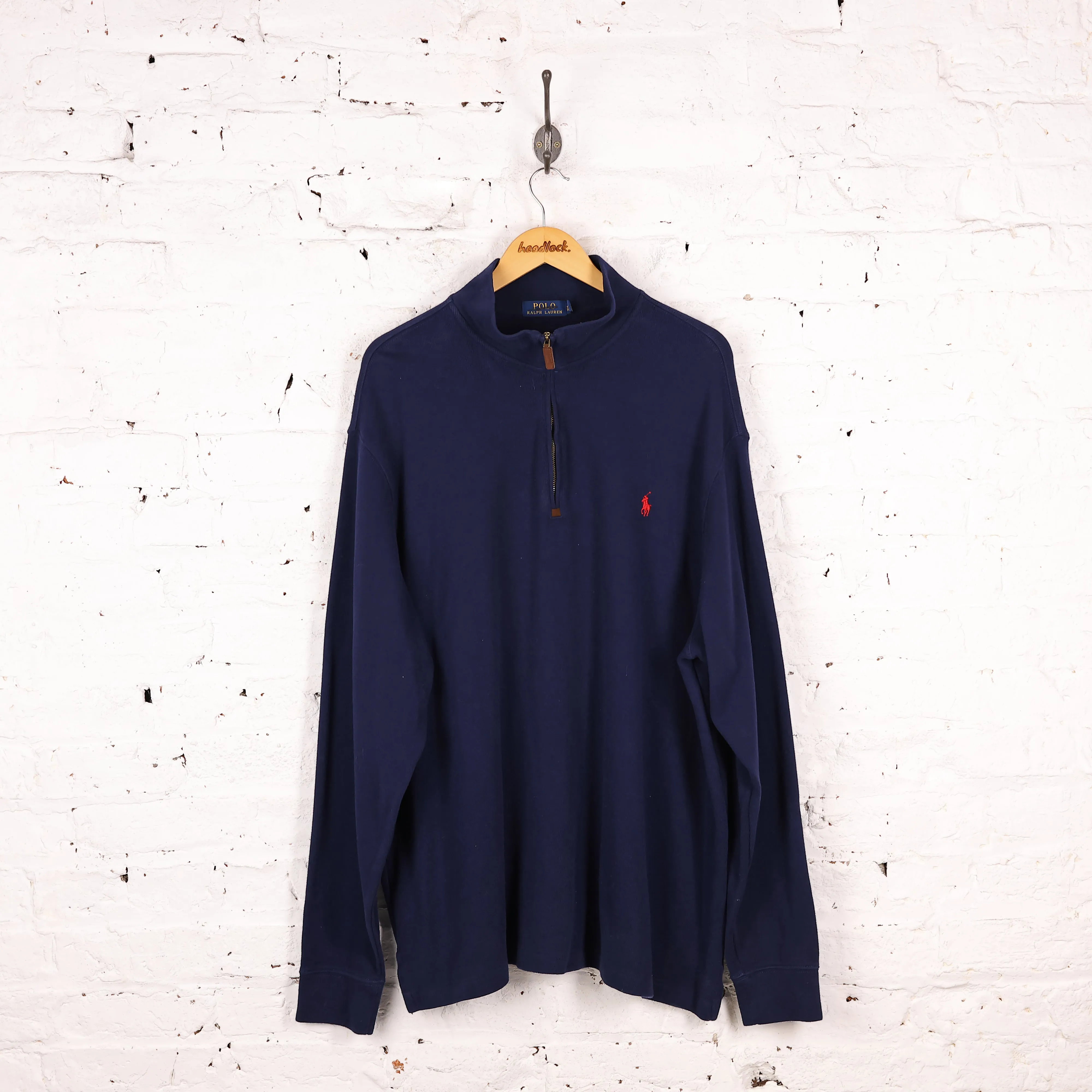 Ralph Lauren 1/4 Zip Sweatshirt - Blue - XL