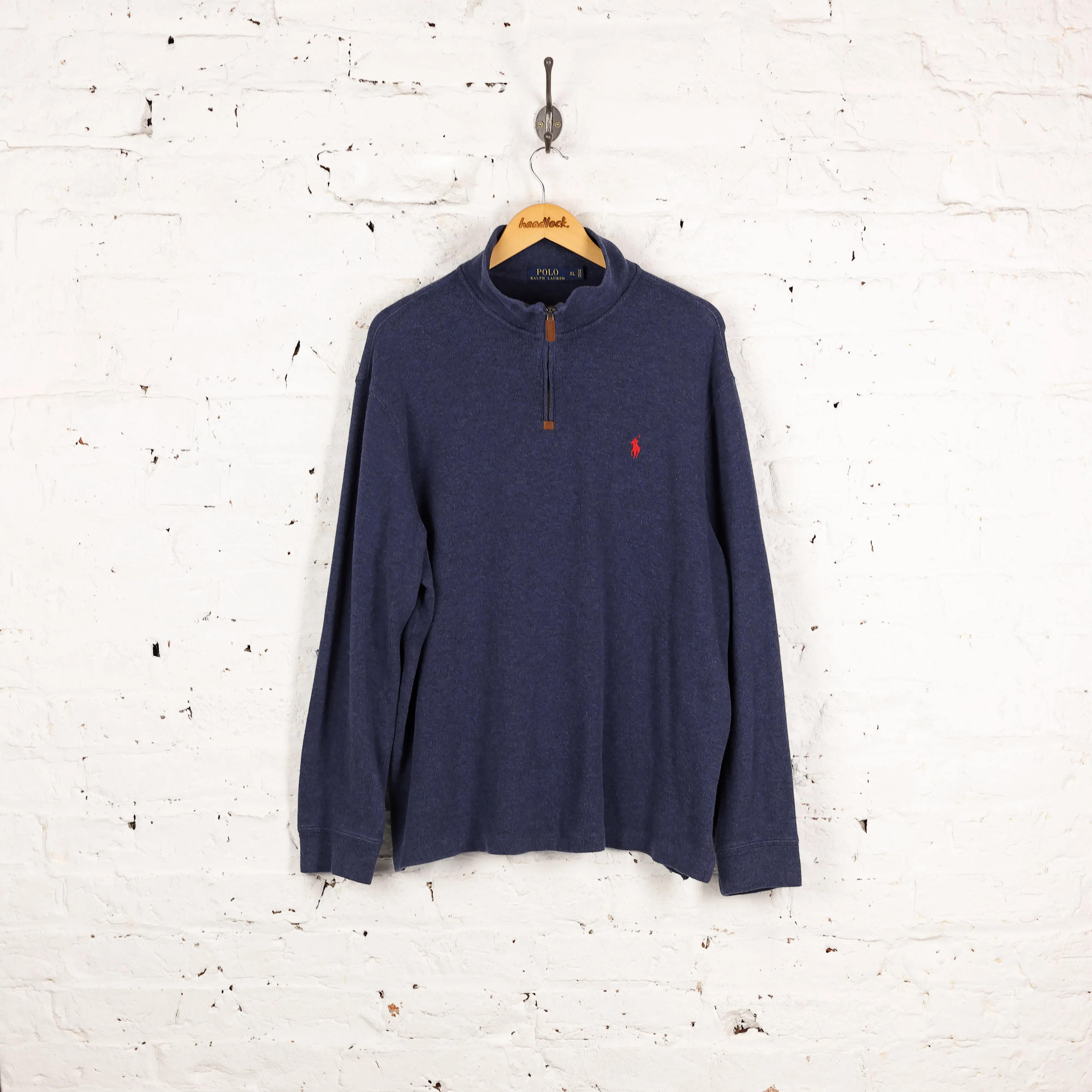 Ralph Lauren 1/4 Zip Sweatshirt - Blue - XL