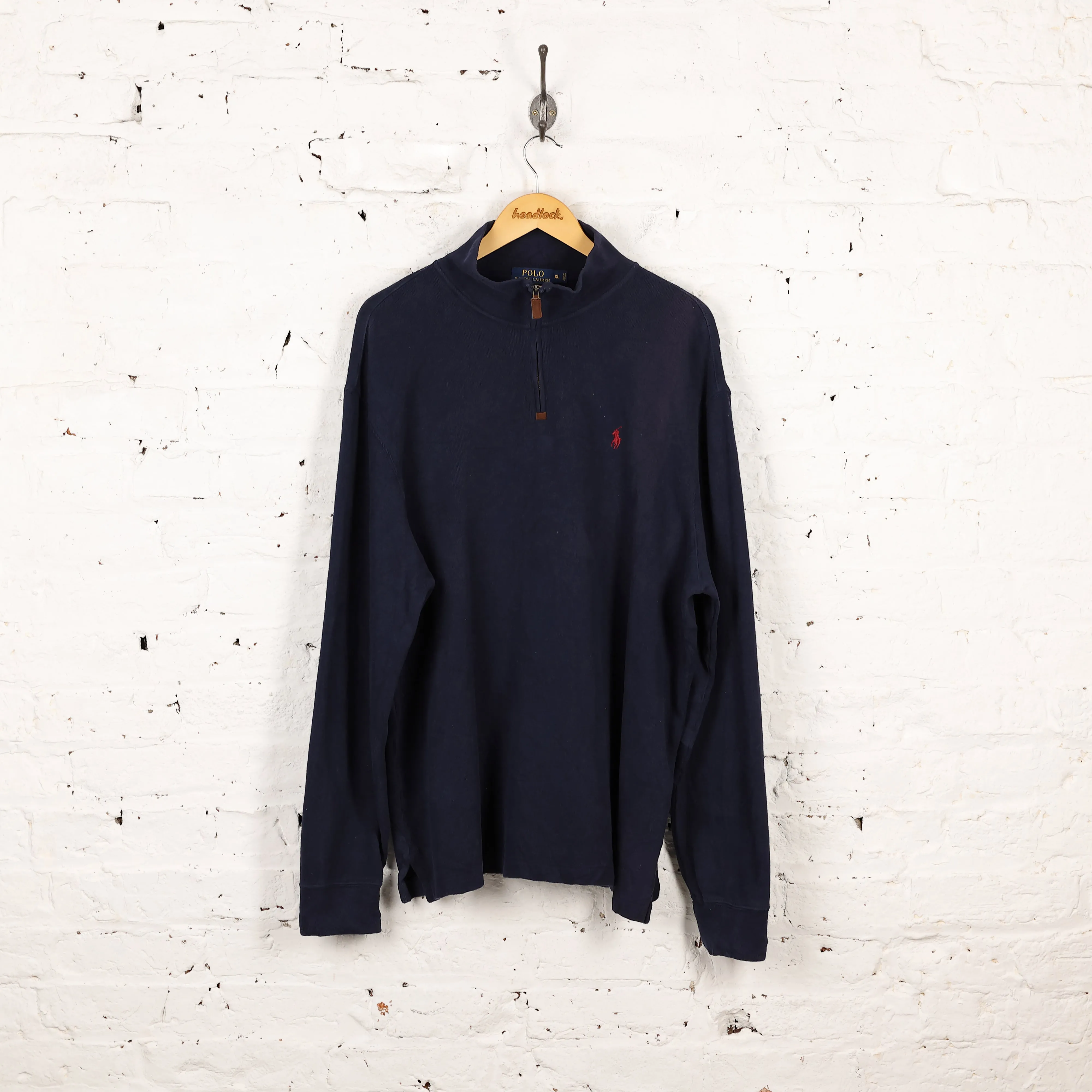 Ralph Lauren 1/4 Zip Sweatshirt - Blue - XL