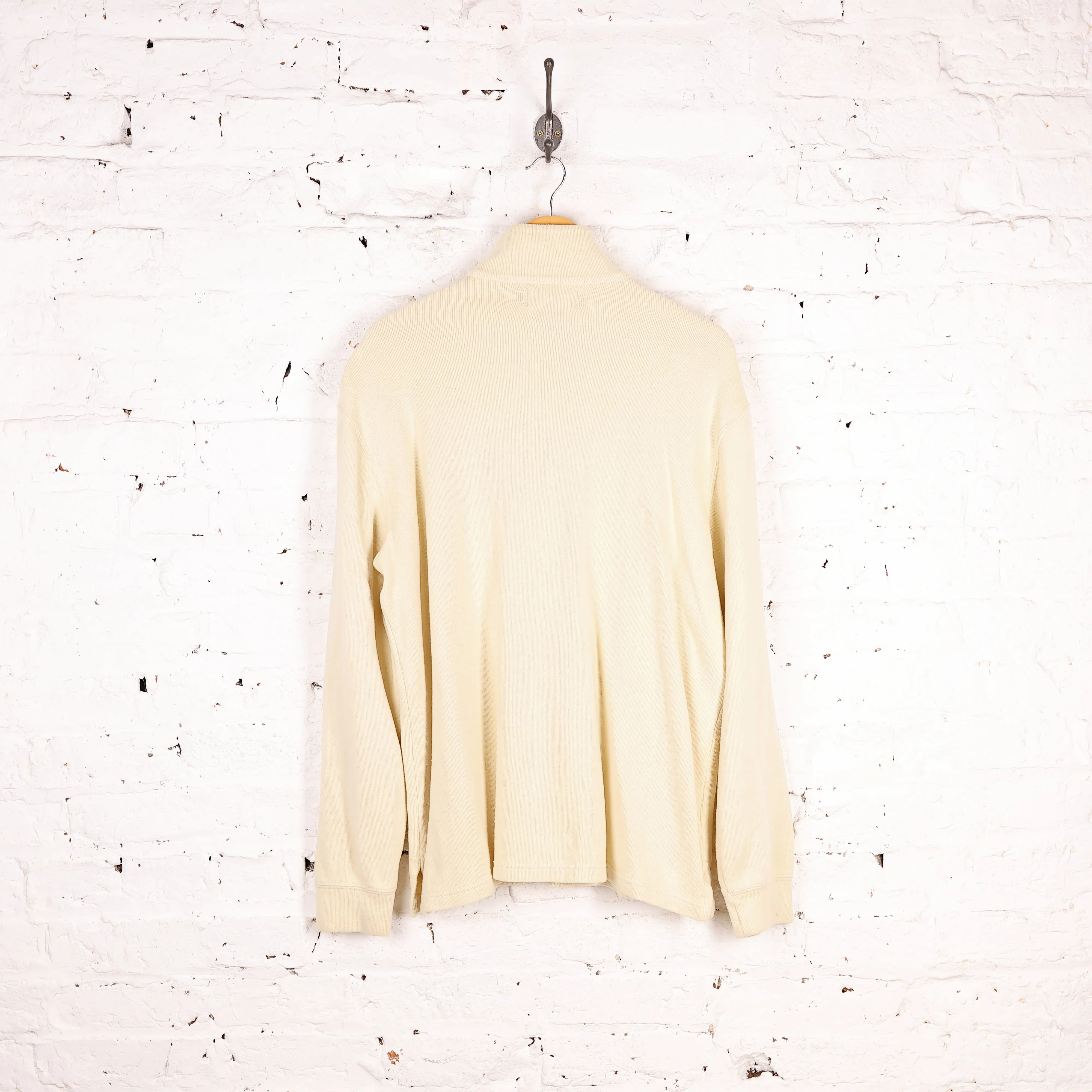 Ralph Lauren 1/4 Zip Sweatshirt - Cream - L