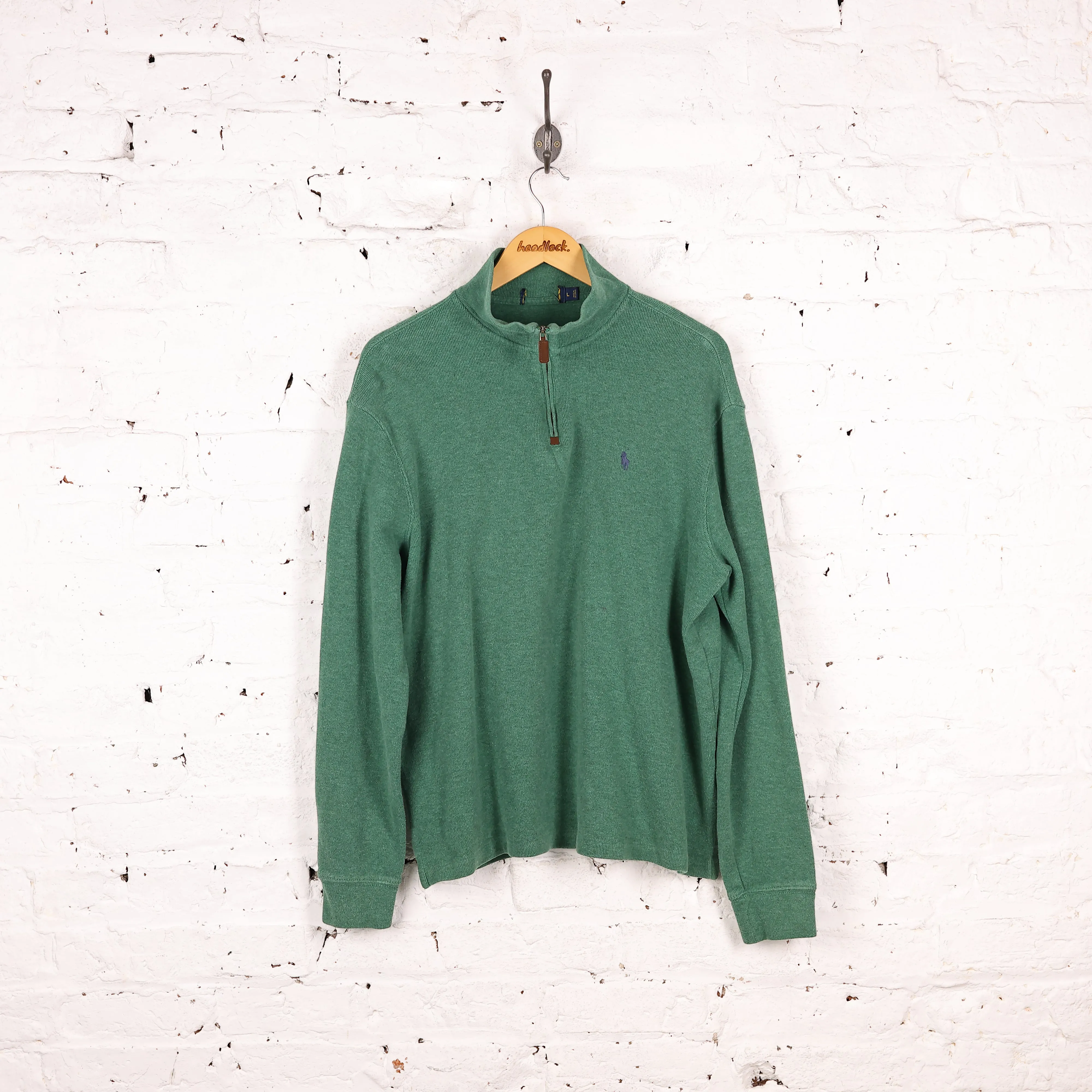 Ralph Lauren 1/4 Zip Sweatshirt - Green - L