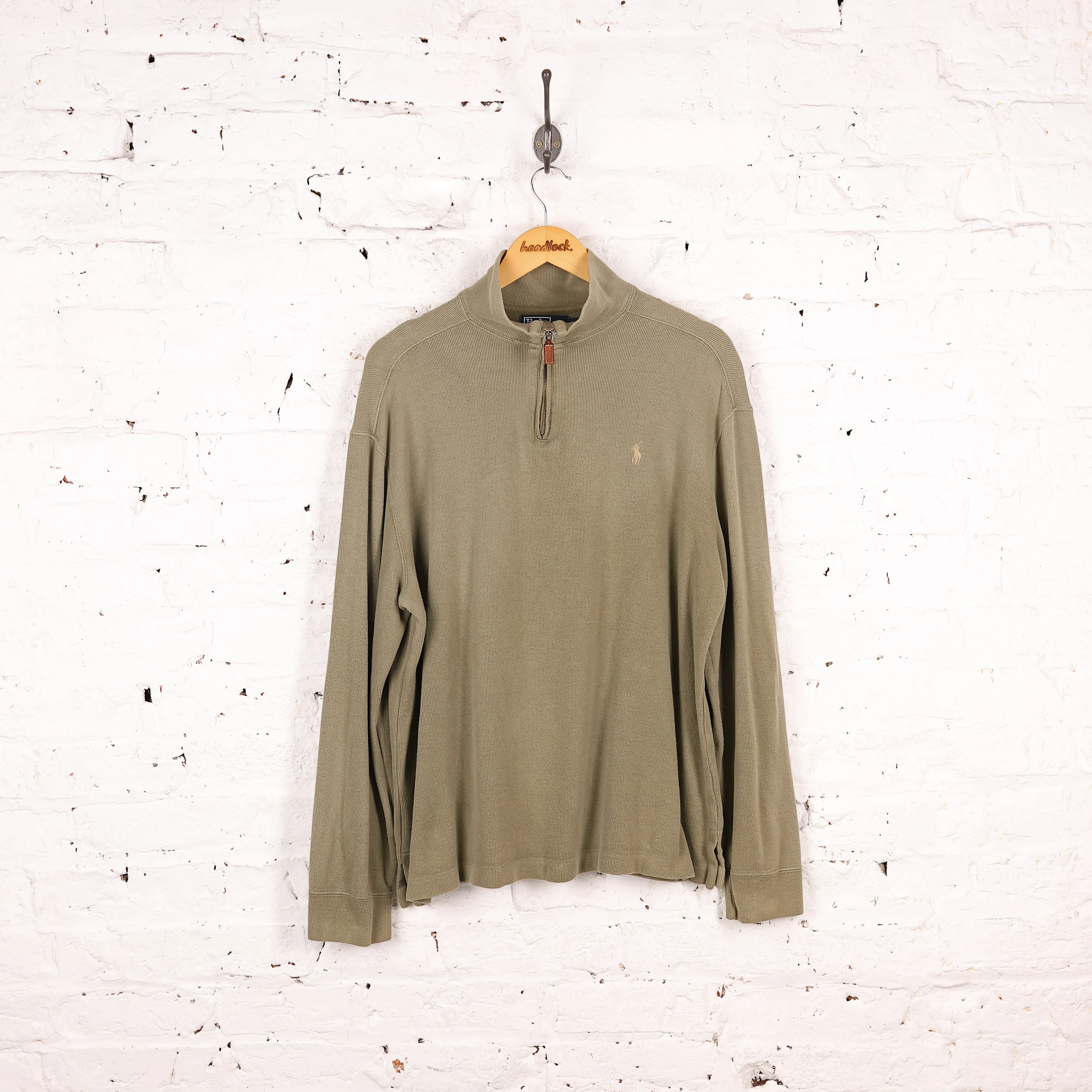 Ralph Lauren 1/4 Zip Sweatshirt - Green - L
