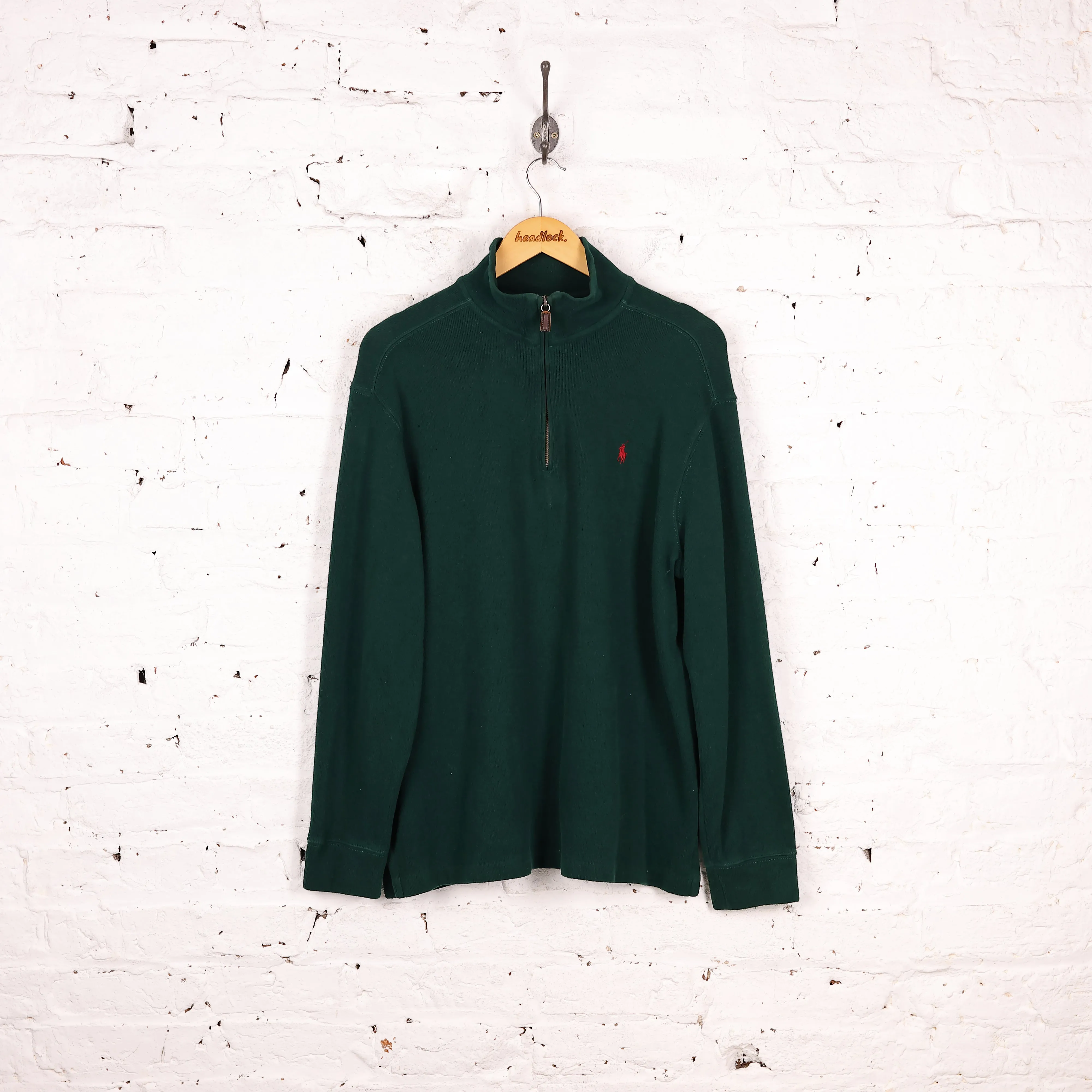 Ralph Lauren 1/4 Zip Sweatshirt - Green - L