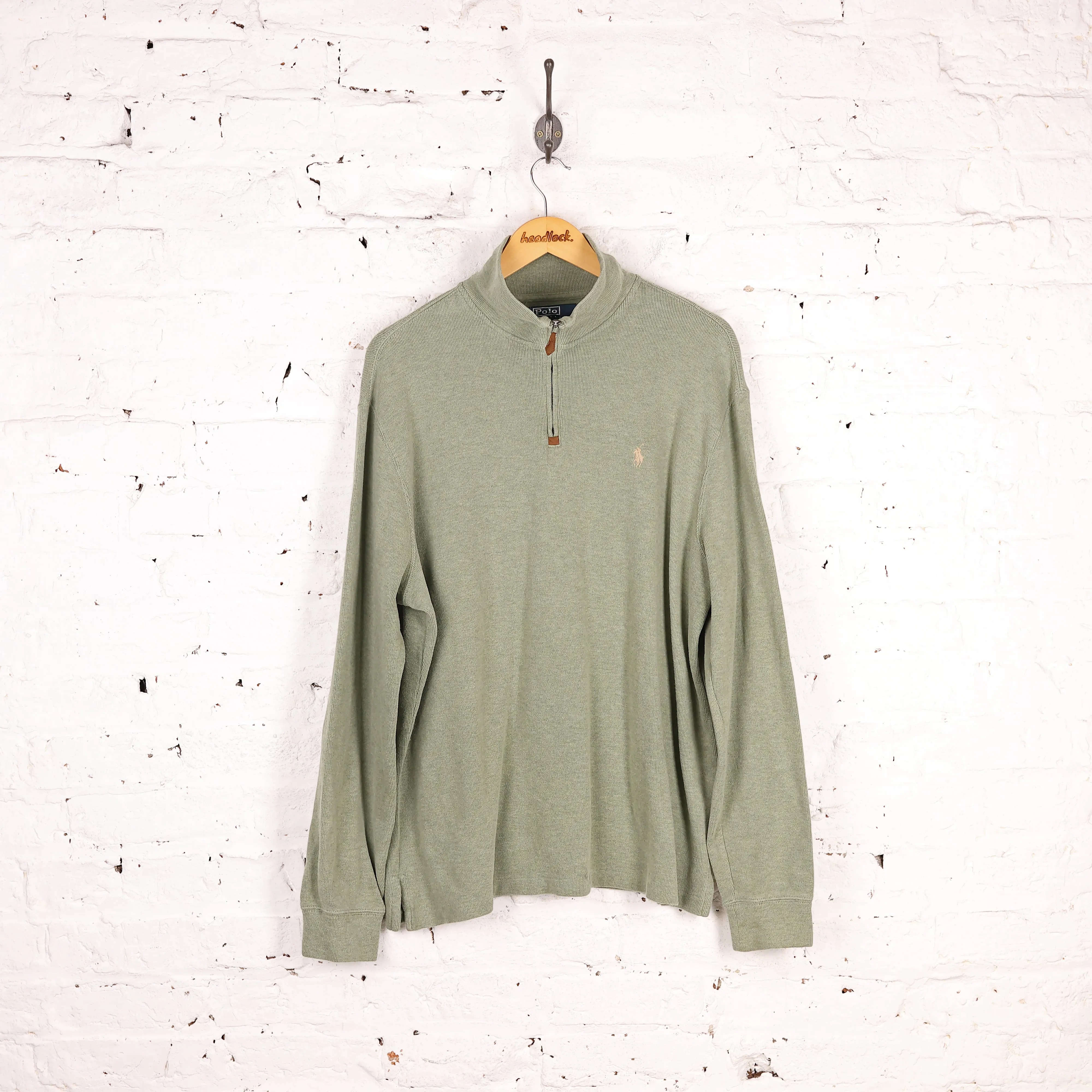 Ralph Lauren 1/4 Zip Sweatshirt - Green - L
