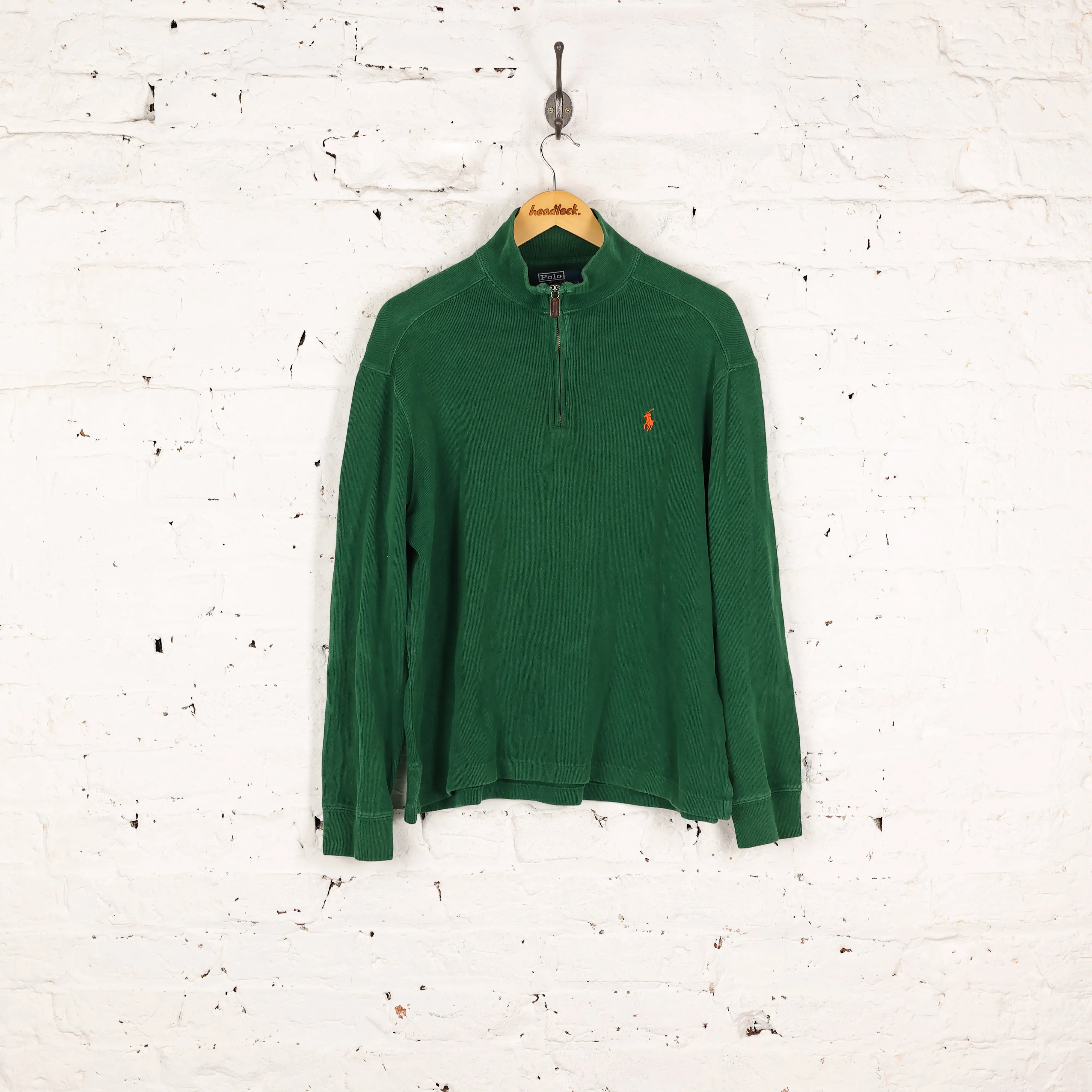 Ralph Lauren 1/4 Zip Sweatshirt - Green - M