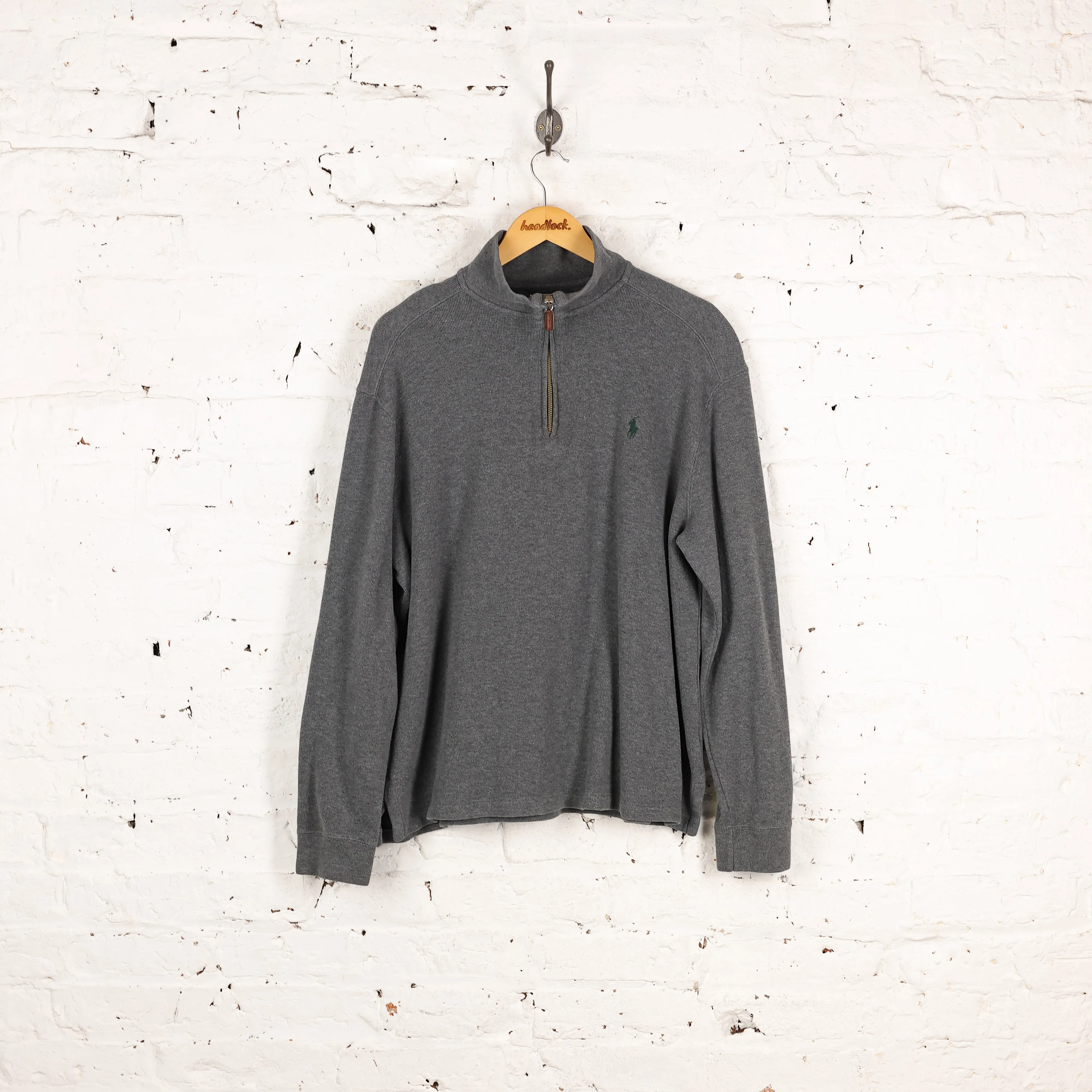 Ralph Lauren 1/4 Zip Sweatshirt - Grey - L