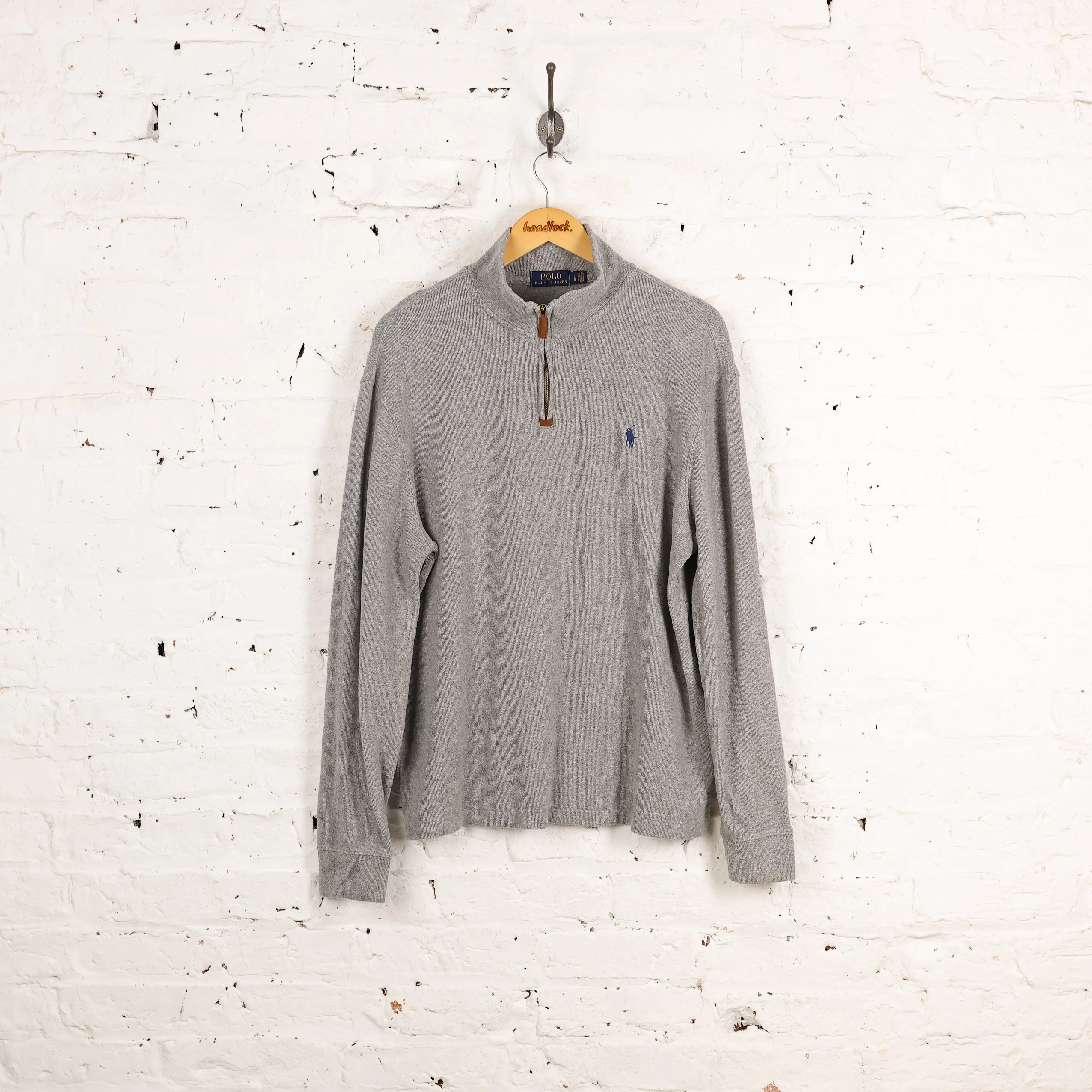 Ralph Lauren 1/4 Zip Sweatshirt - Grey - L