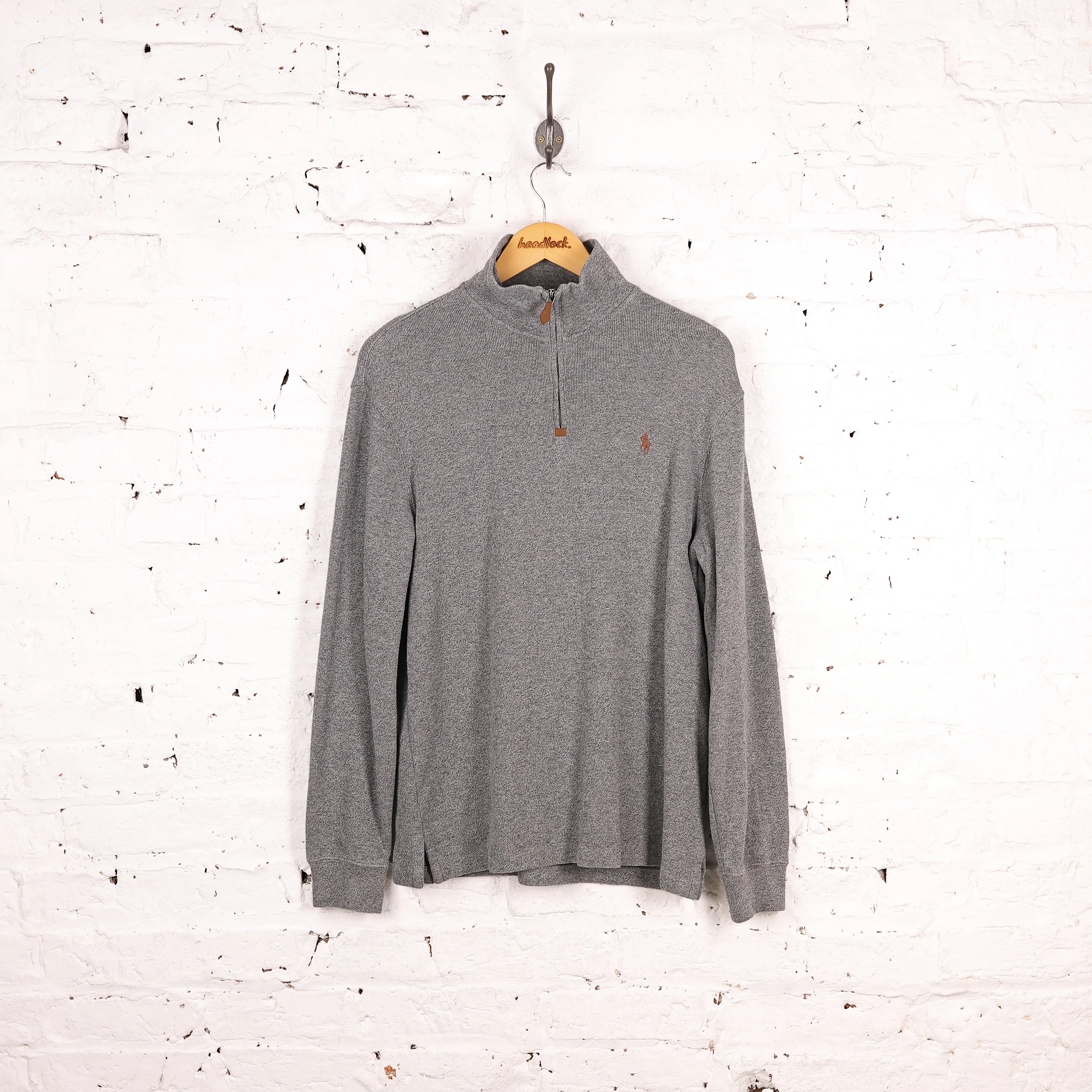 Ralph Lauren 1/4 Zip Sweatshirt - Grey - S