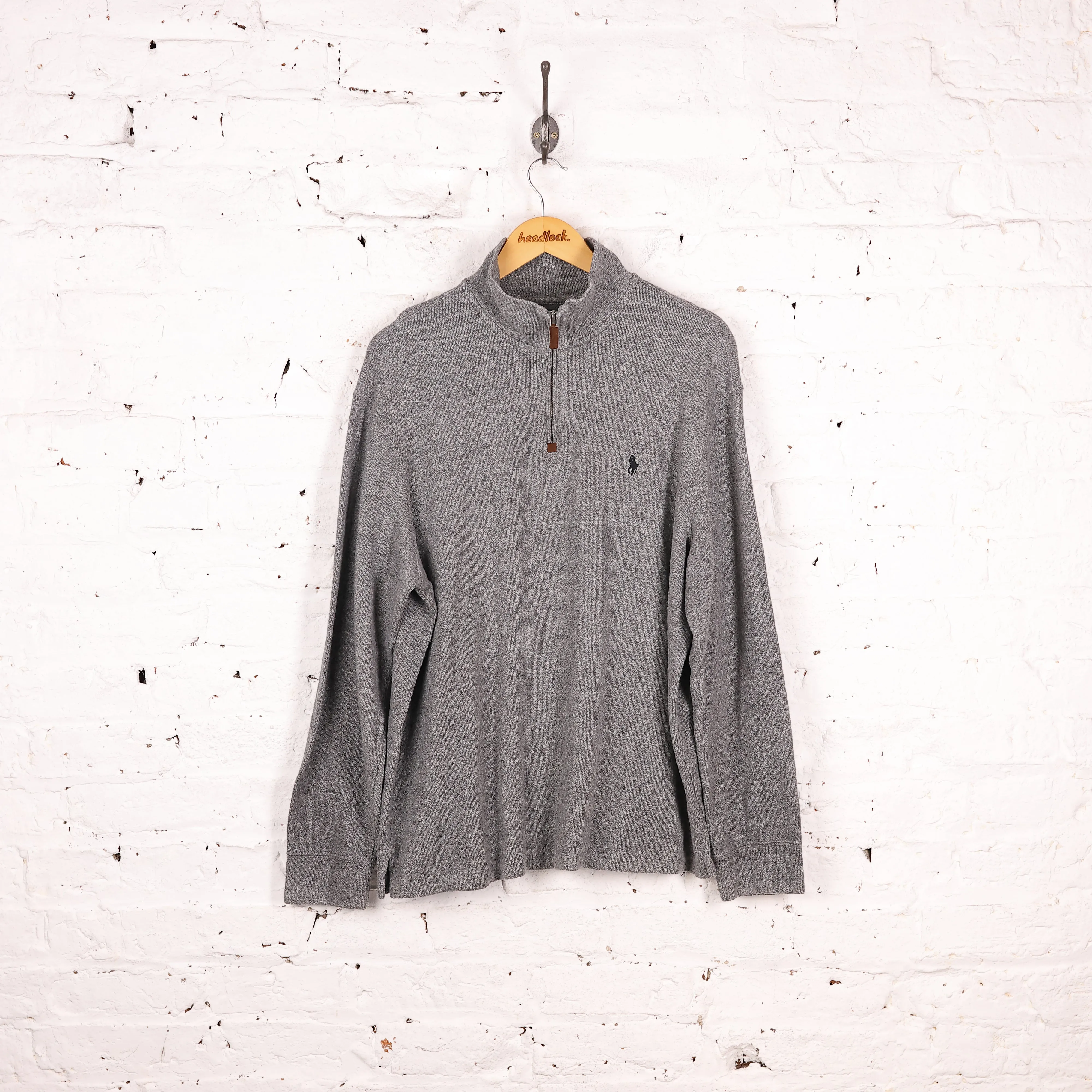 Ralph Lauren 1/4 Zip Sweatshirt - Grey - XL