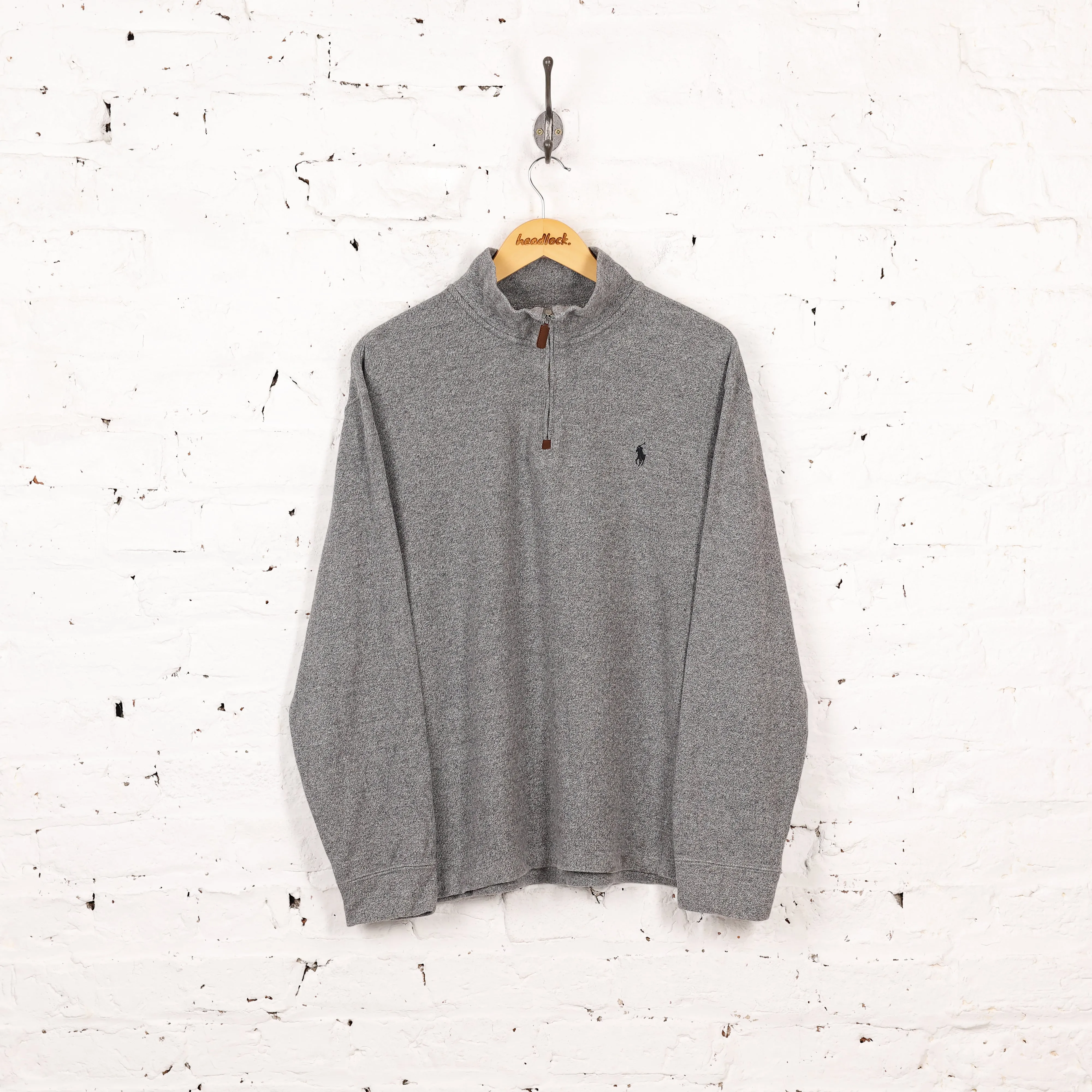 Ralph Lauren 1/4 Zip Sweatshirt - Grey - XL