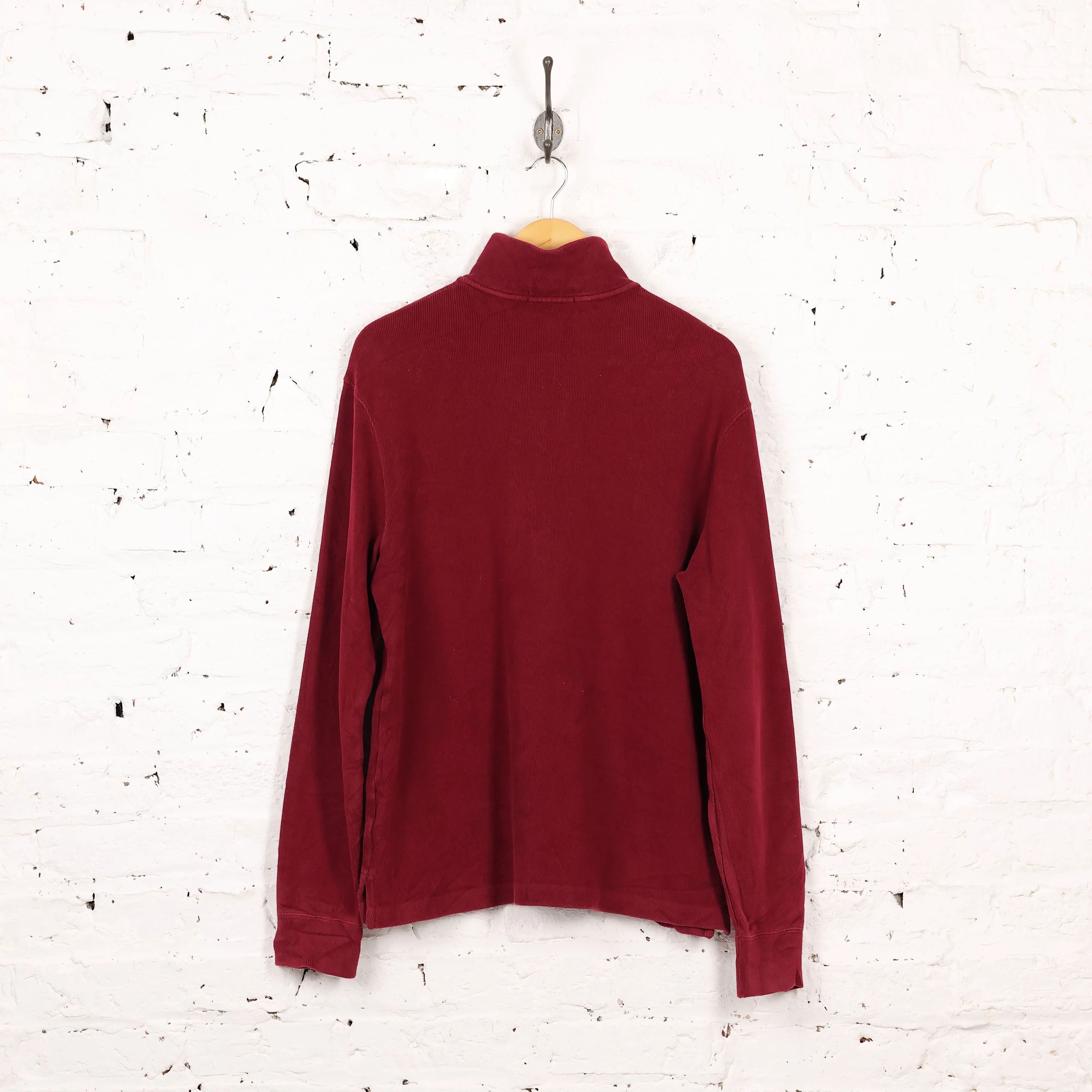 Ralph Lauren 1/4 Zip Sweatshirt - Maroon - M