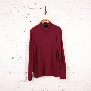 Ralph Lauren 1/4 Zip Sweatshirt - Maroon - M