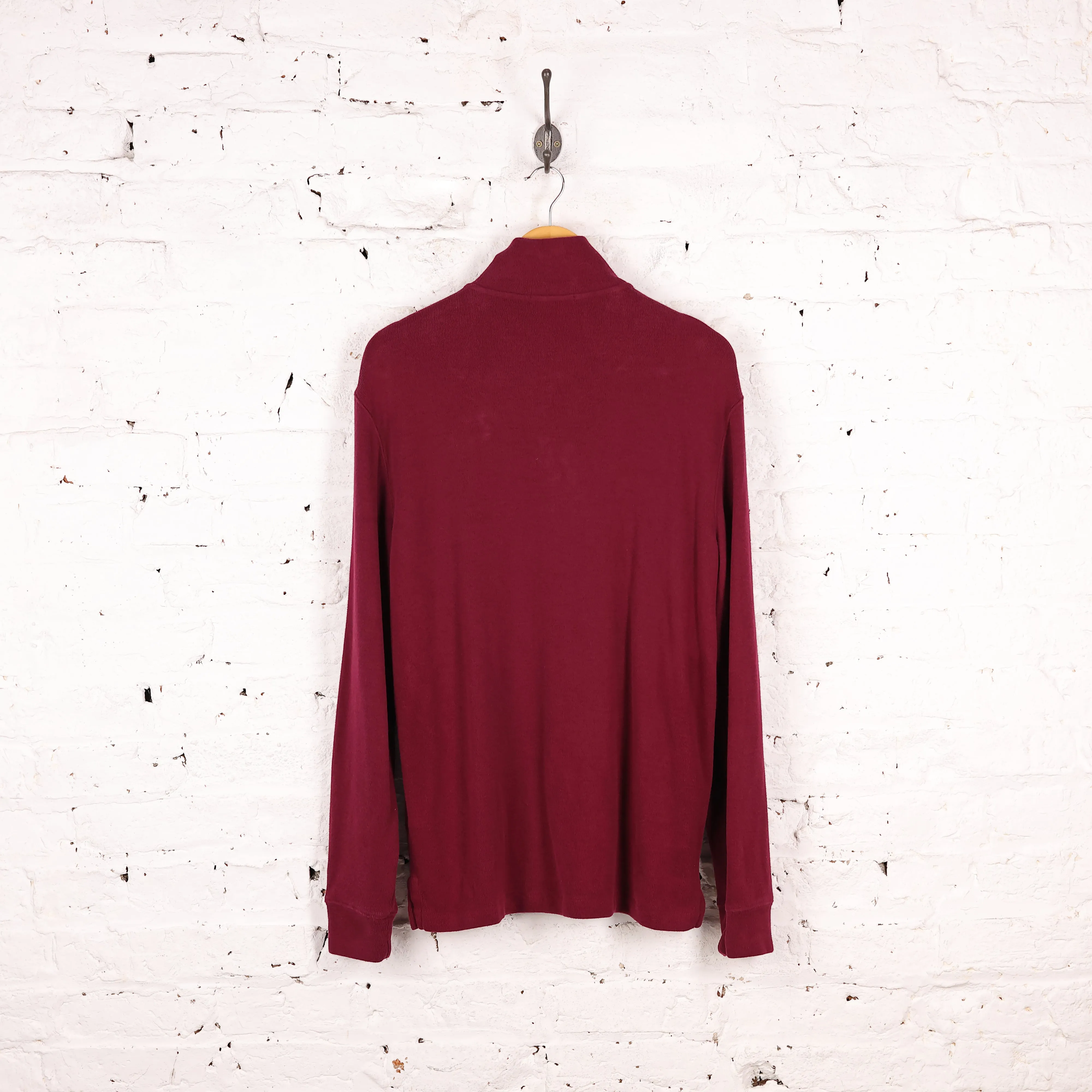 Ralph Lauren 1/4 Zip Sweatshirt - Maroon - M