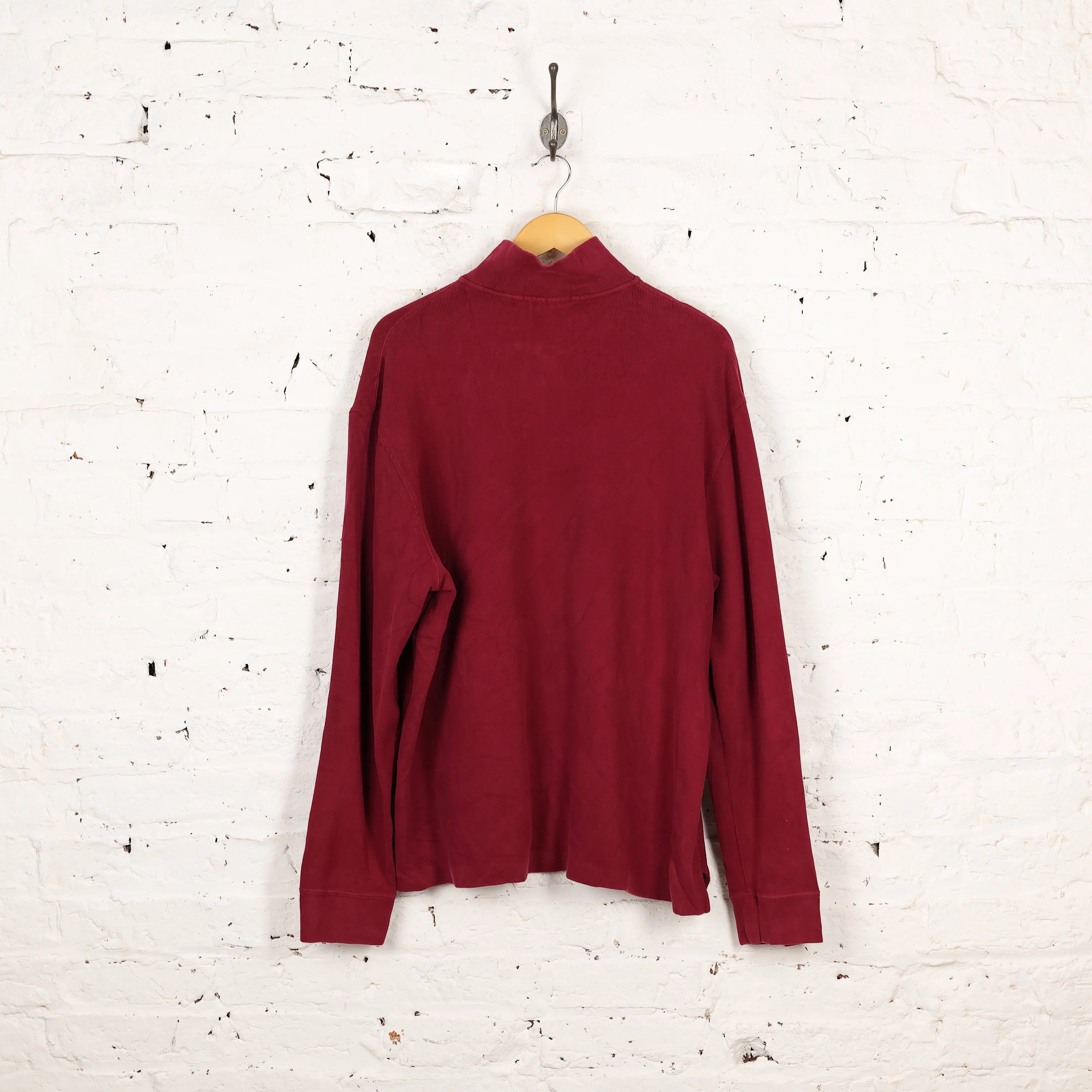 Ralph Lauren 1/4 Zip Sweatshirt - Maroon - XL