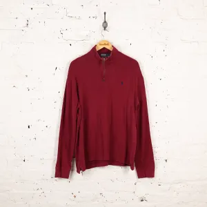 Ralph Lauren 1/4 Zip Sweatshirt - Maroon - XL