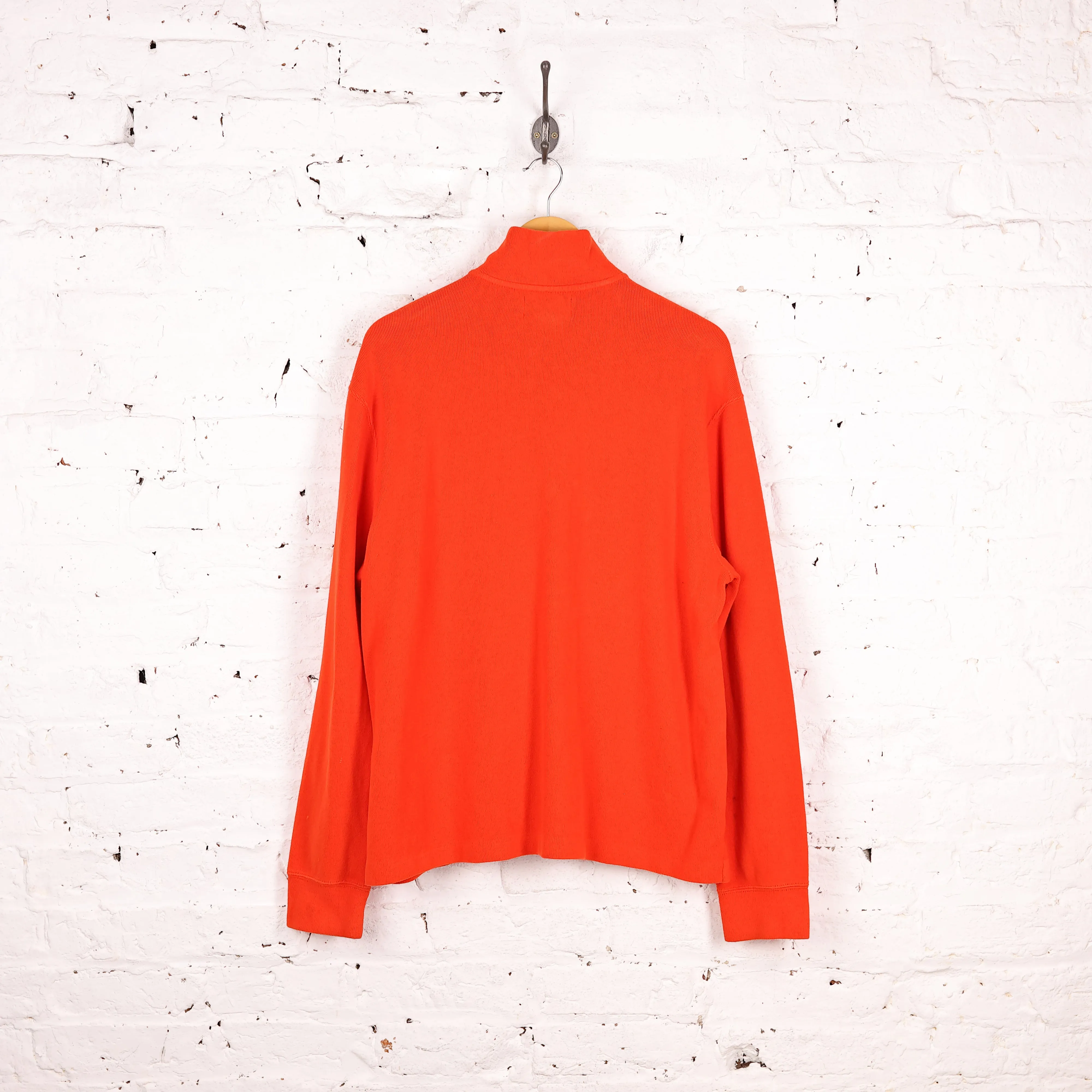 Ralph Lauren 1/4 Zip Sweatshirt - Orange - L
