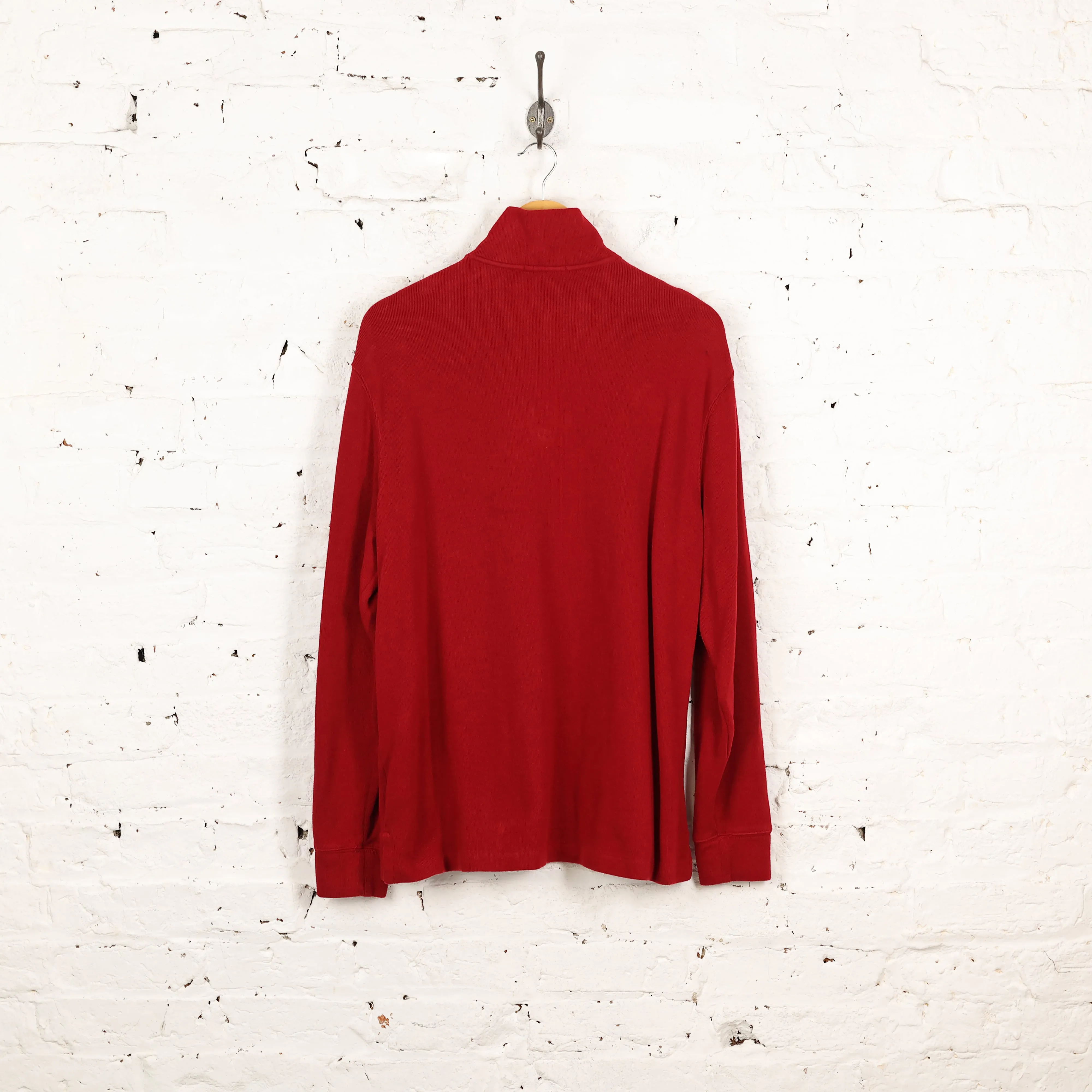 Ralph Lauren 1/4 Zip Sweatshirt - Red - L
