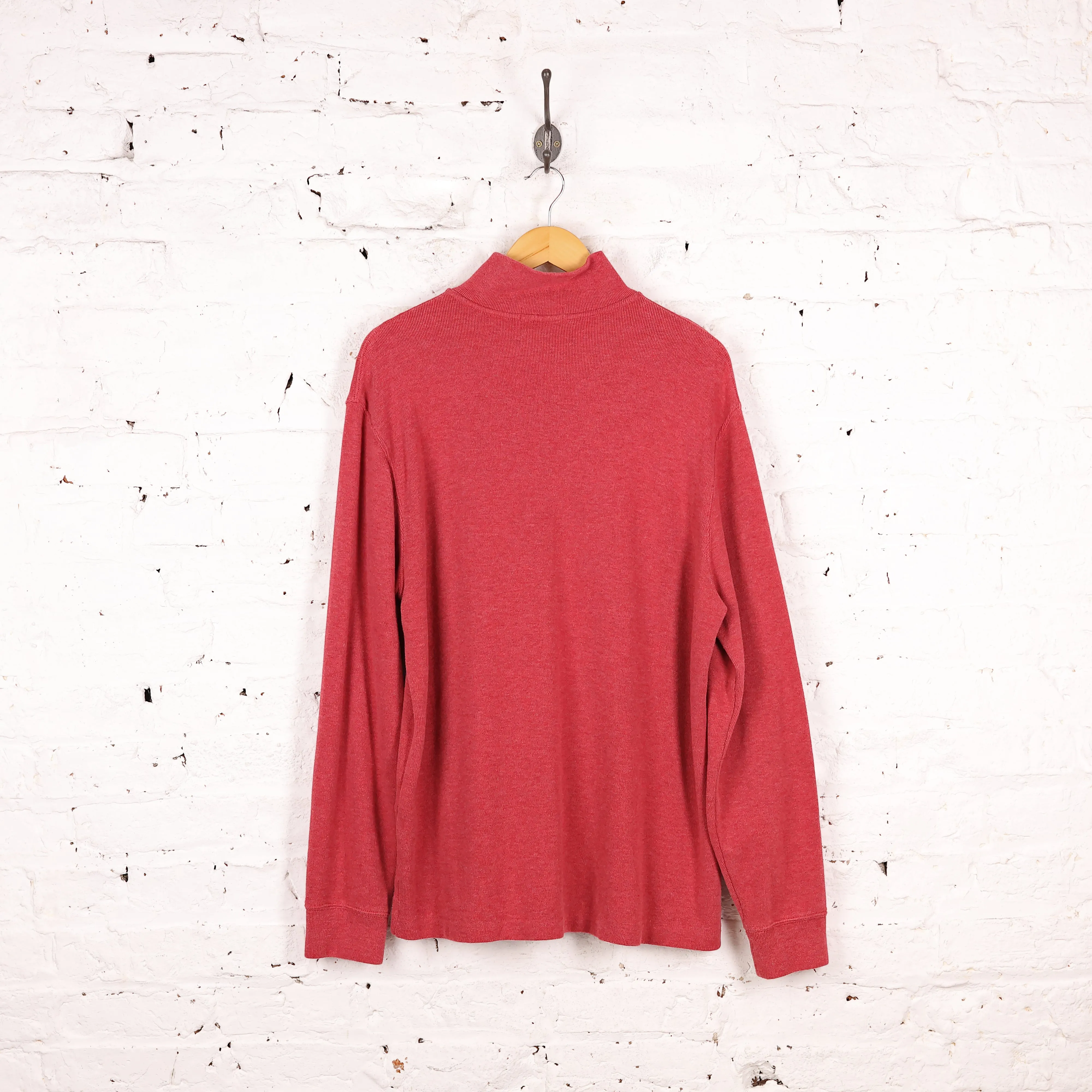 Ralph Lauren 1/4 Zip Sweatshirt - Red - L